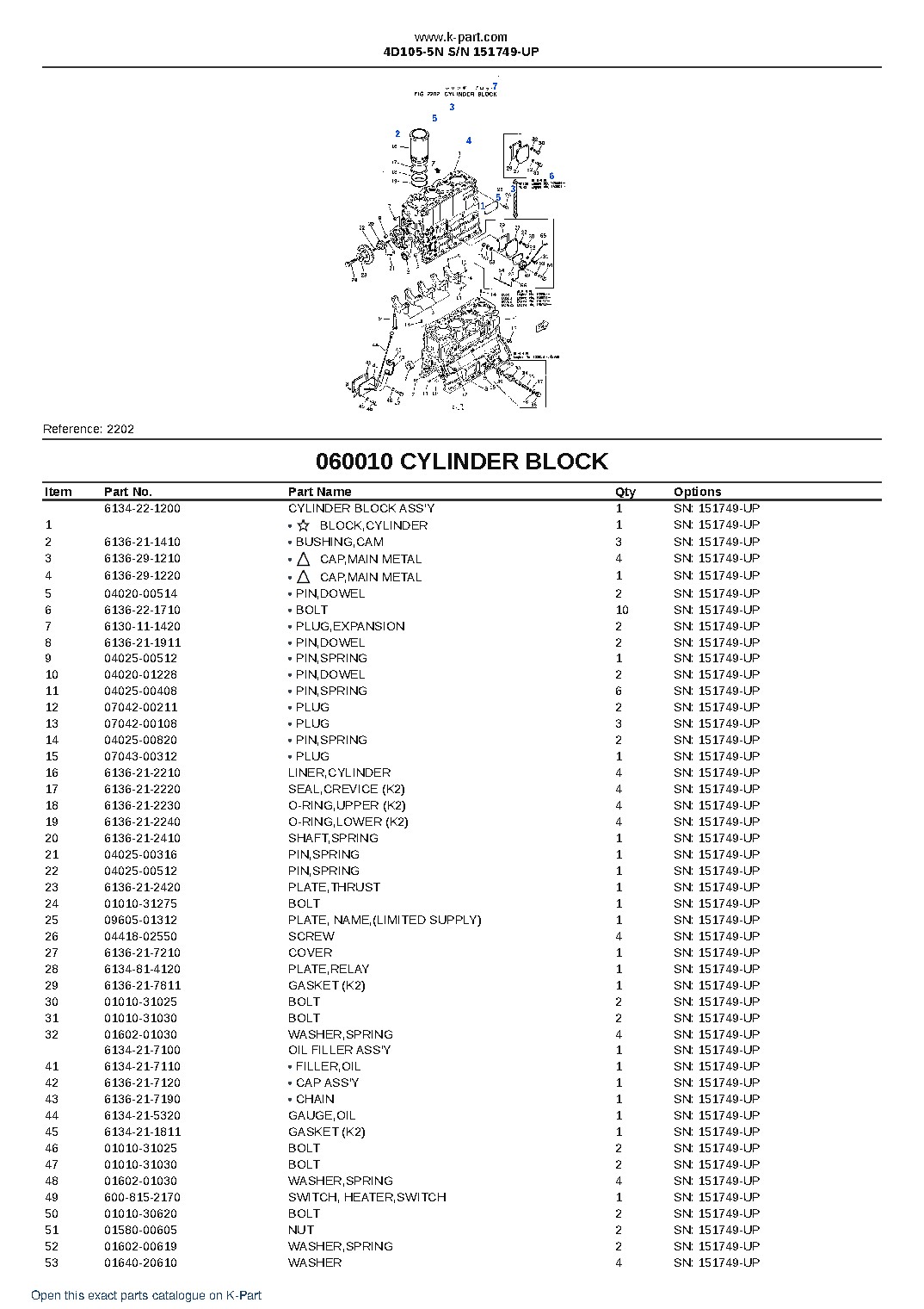 4D105-5N S/N 151749-UP – sample page 8