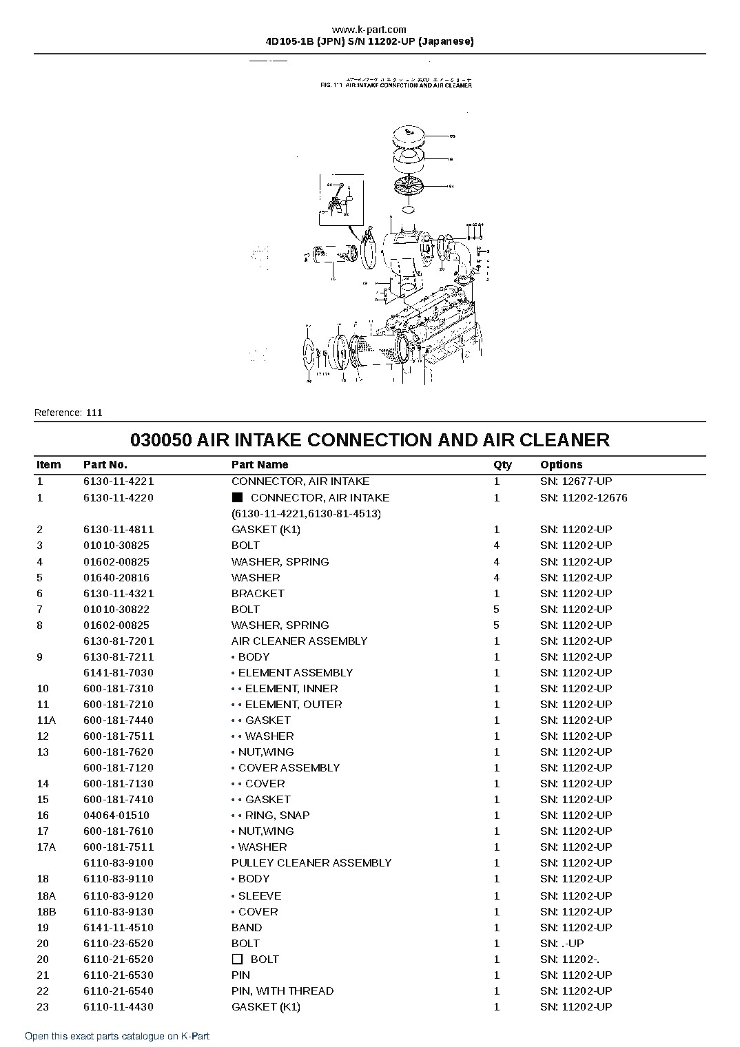 4D105-1B (JPN)  S/N 11202-UP (Japanese) – sample page 7