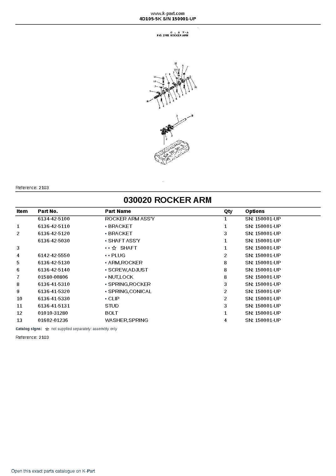 4D105-5K S/N 150001-UP – sample page 3 4D105-5K S/N 150001-UP – sample page 3