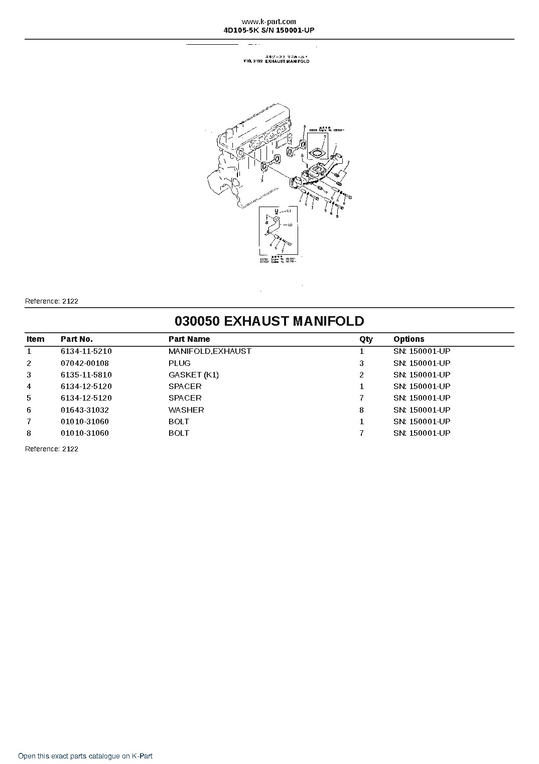 4D105-5K S/N 150001-UP – sample page 6 4D105-5K S/N 150001-UP – sample page 6