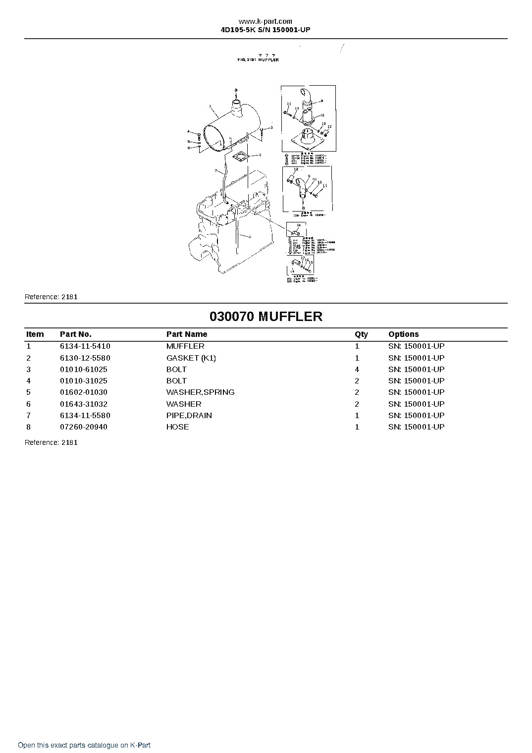 4D105-5K S/N 150001-UP – sample page 8 4D105-5K S/N 150001-UP – sample page 8