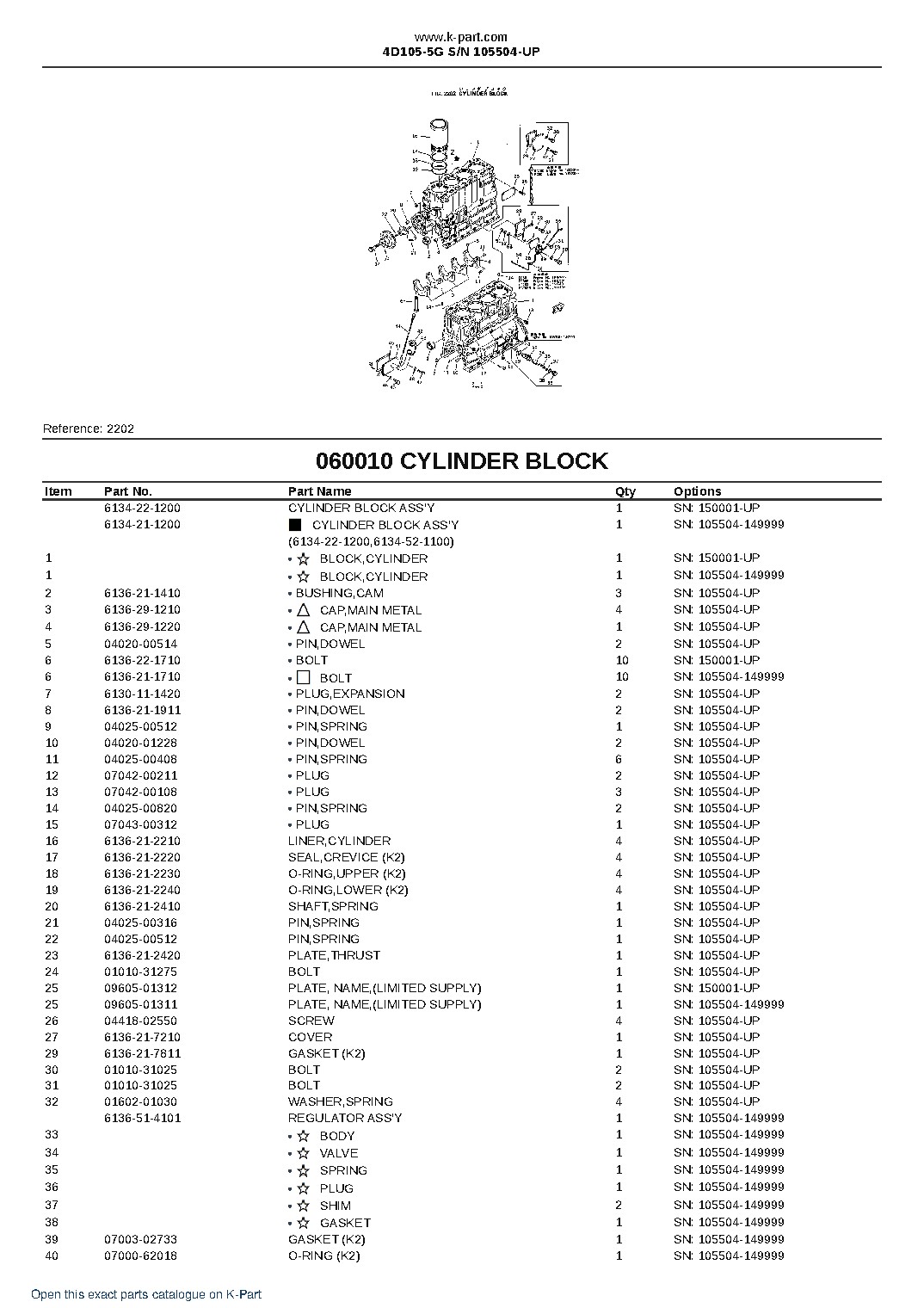 4D105-5G S/N 105504-UP – sample page 9 4D105-5G S/N 105504-UP – sample page 9