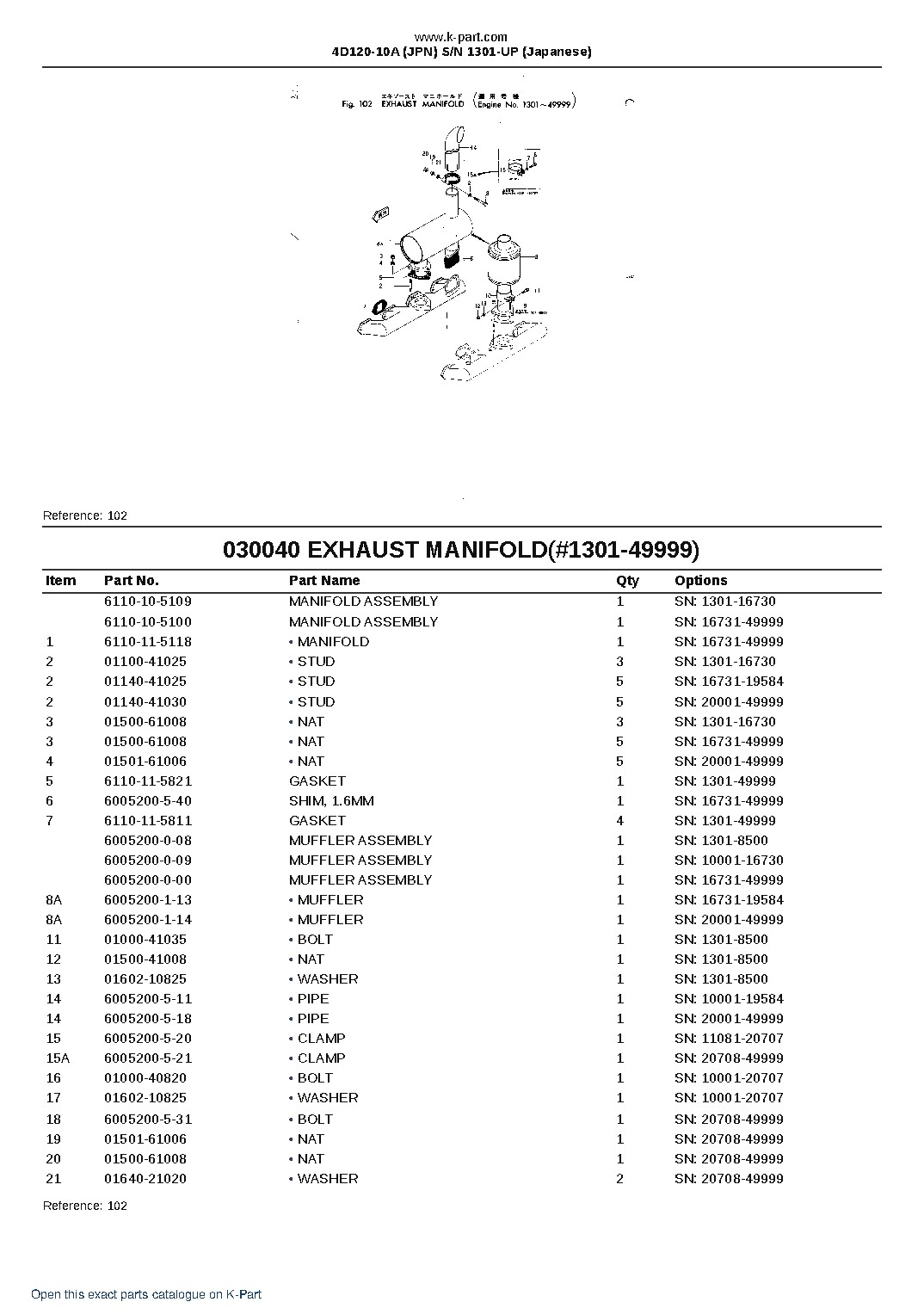 4D120-10A (JPN)  S/N 1301-UP (Japanese) – sample page 9