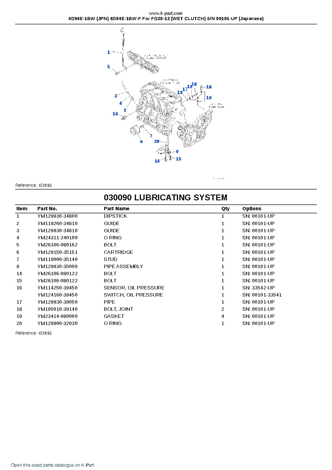 4D94E-1BW (JPN) 4D94E-1BW-F For FD20-12 (WET CLUTCH) S/N 00101-UP (Japanese) – sample page 10