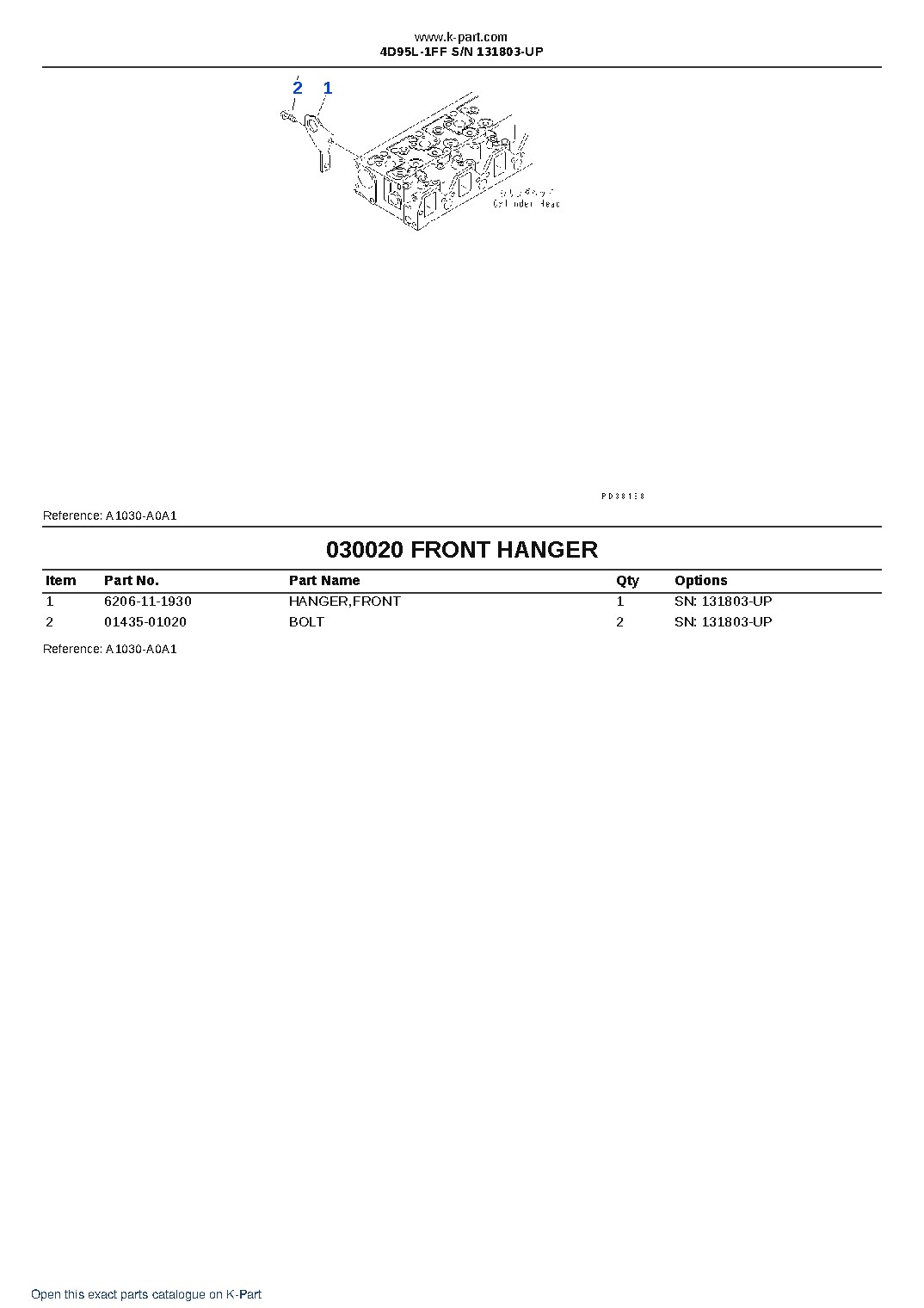 4D95L-1FF S/N 131803-UP – sample page 2 4D95L-1FF S/N 131803-UP – sample page 2