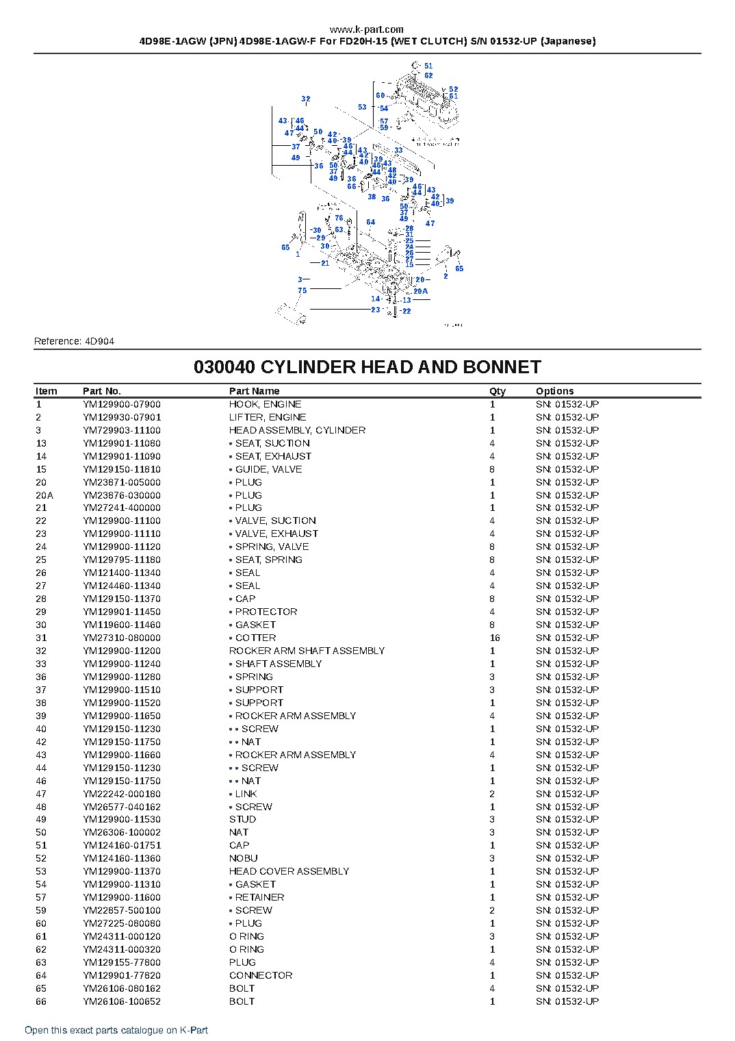 4D98E-1AGW (JPN) 4D98E-1AGW-F For FD20H-15 (WET CLUTCH) S/N 01532-UP (Japanese) – sample page 4