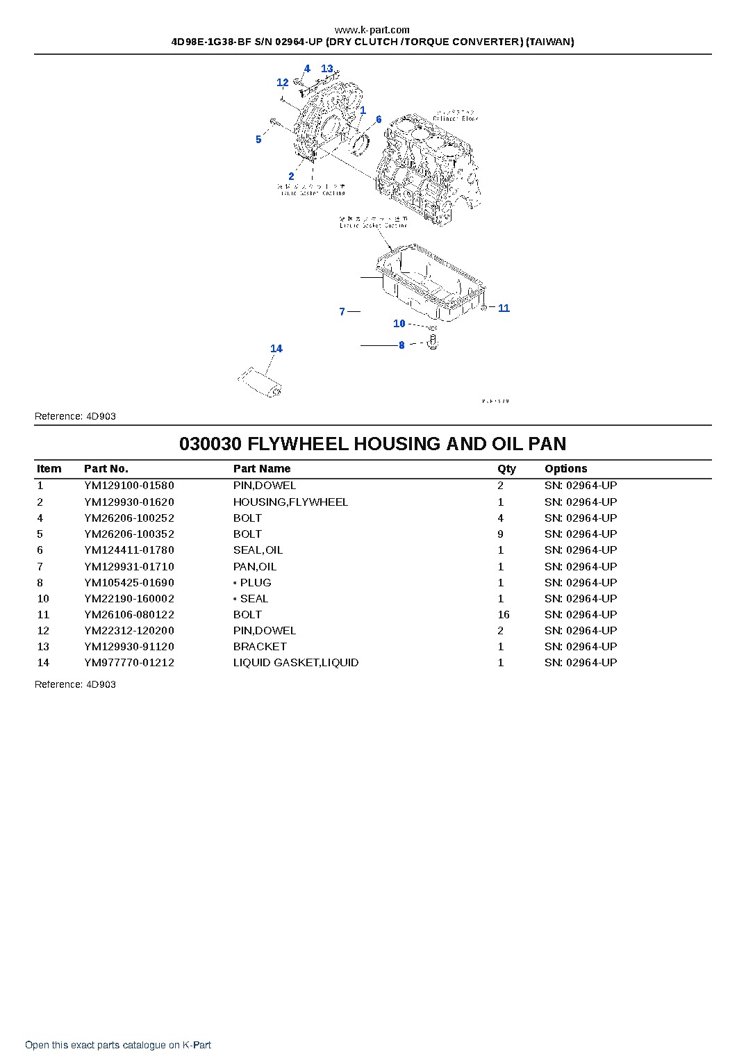 4D98E-1G38-BF S/N 02964-UP (DRY CLUTCH /TORQUE CONVERTER) (TAIWAN) – sample page 3 4D98E-1G38-BF S/N 02964-UP (DRY CLUTCH /TORQUE CONVERTER) (TAIWAN) – sample page 3