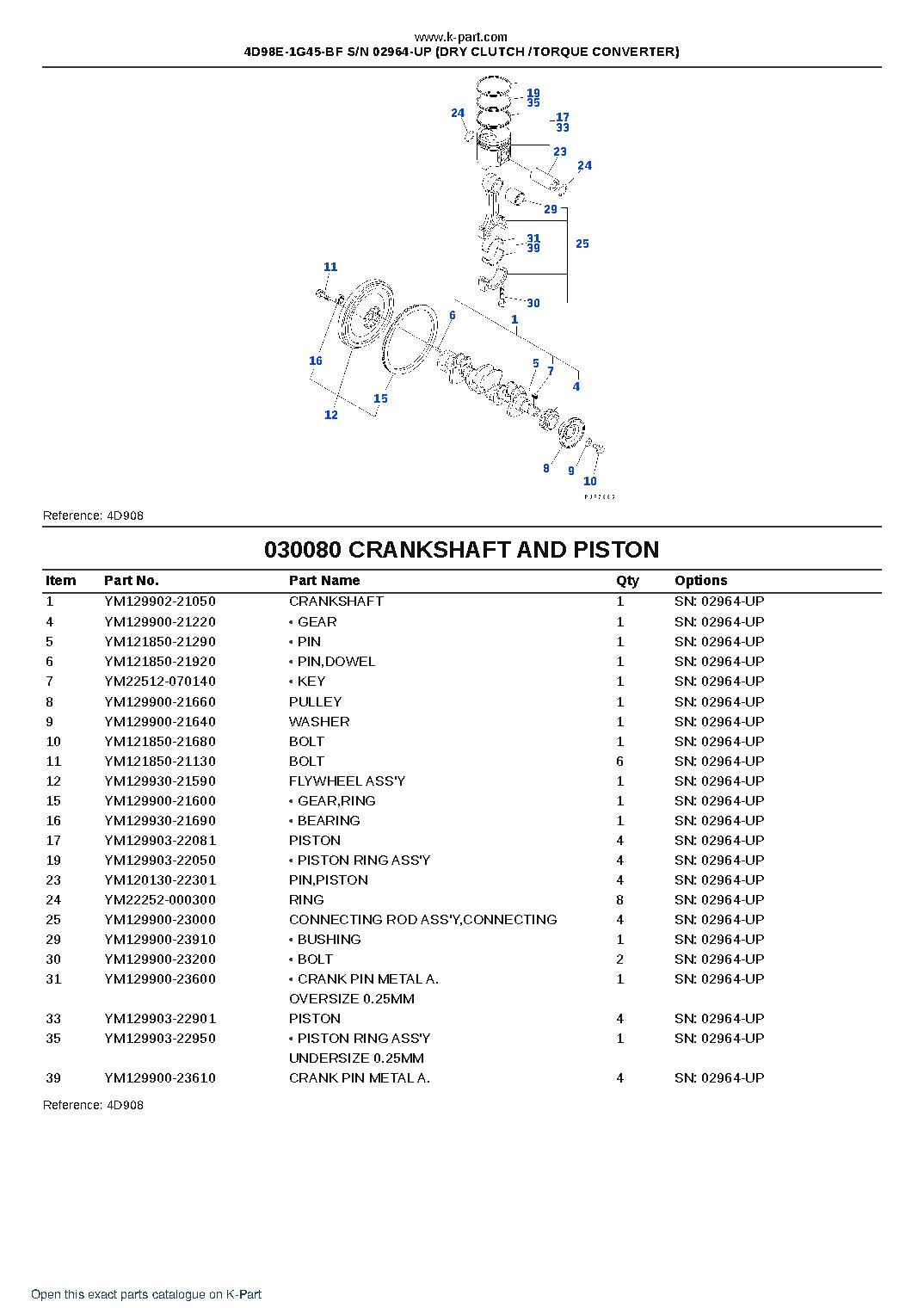 4D98E-1G45-BF S/N 02964-UP (DRY CLUTCH /TORQUE CONVERTER) – sample page 9 4D98E-1G45-BF S/N 02964-UP (DRY CLUTCH /TORQUE CONVERTER) – sample page 9