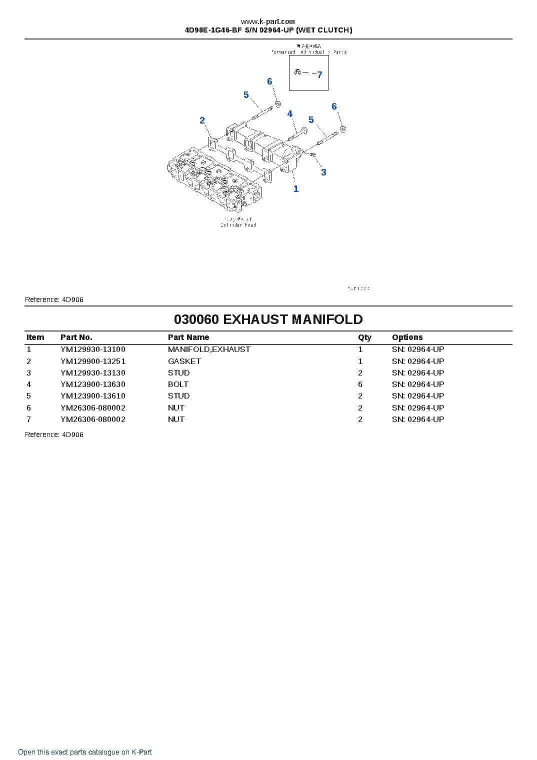 4D98E-1G46-BF S/N 02964-UP (WET CLUTCH) – sample page 7 4D98E-1G46-BF S/N 02964-UP (WET CLUTCH) – sample page 7