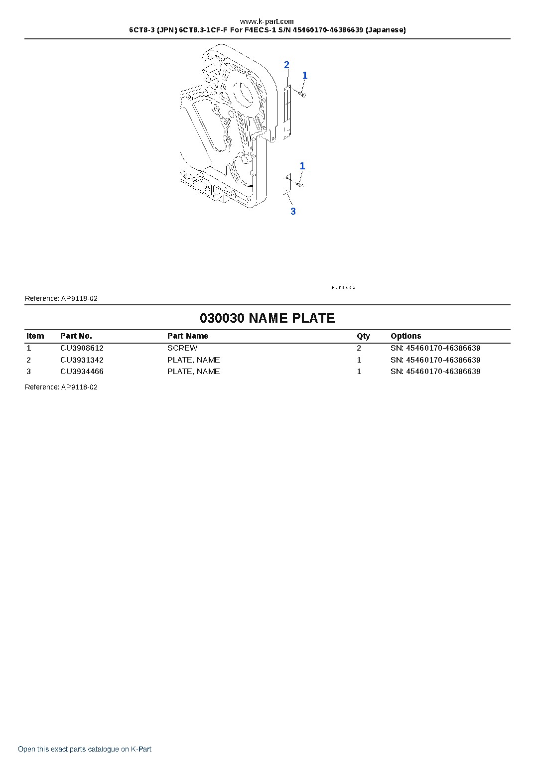 6CT8-3 (JPN) 6CT8.3-1CF-F For F4ECS-1 S/N 45460170-46386639 (Japanese) – sample page 3