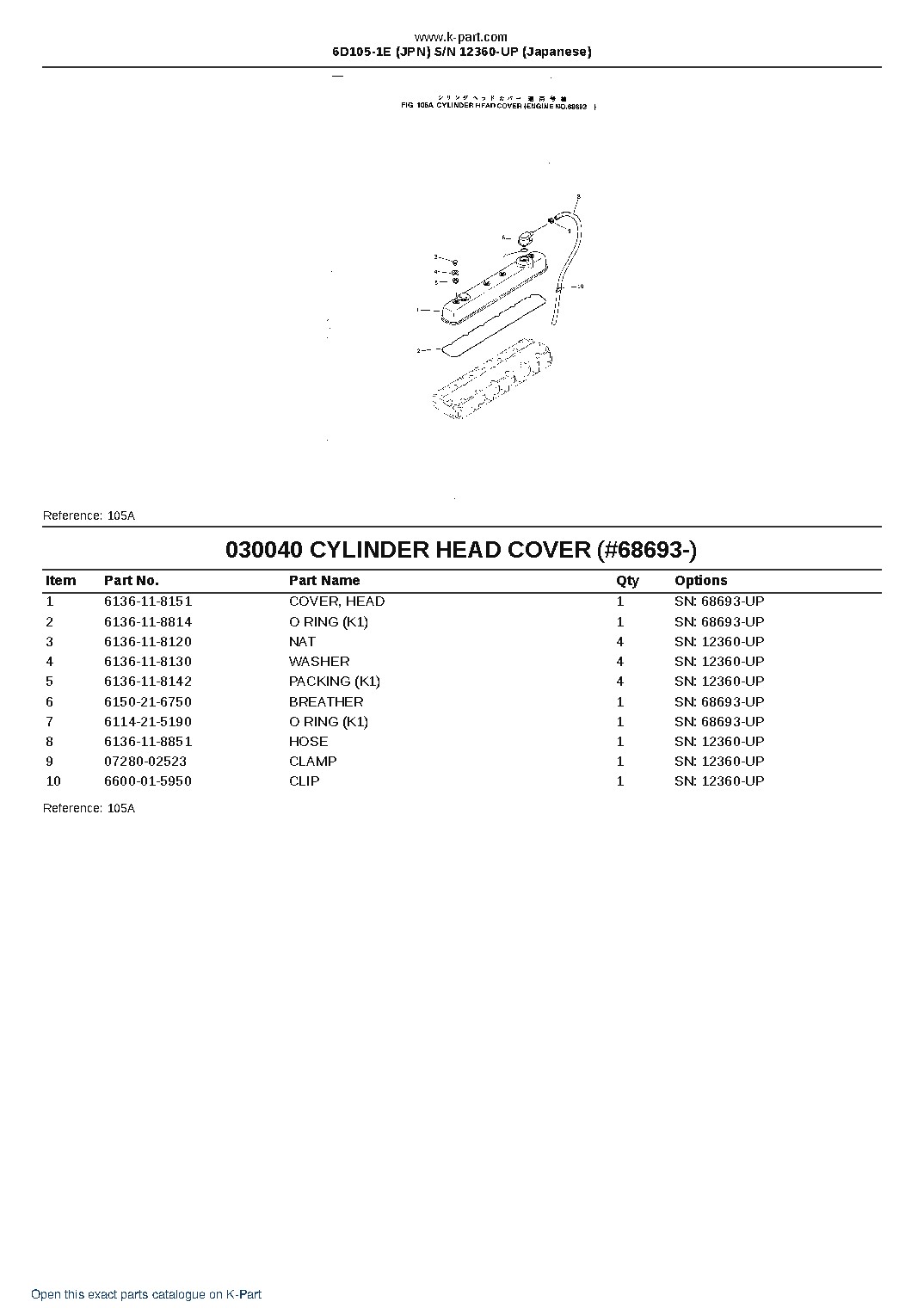 6D105-1E (JPN)  S/N 12360-UP (Japanese) – sample page 5