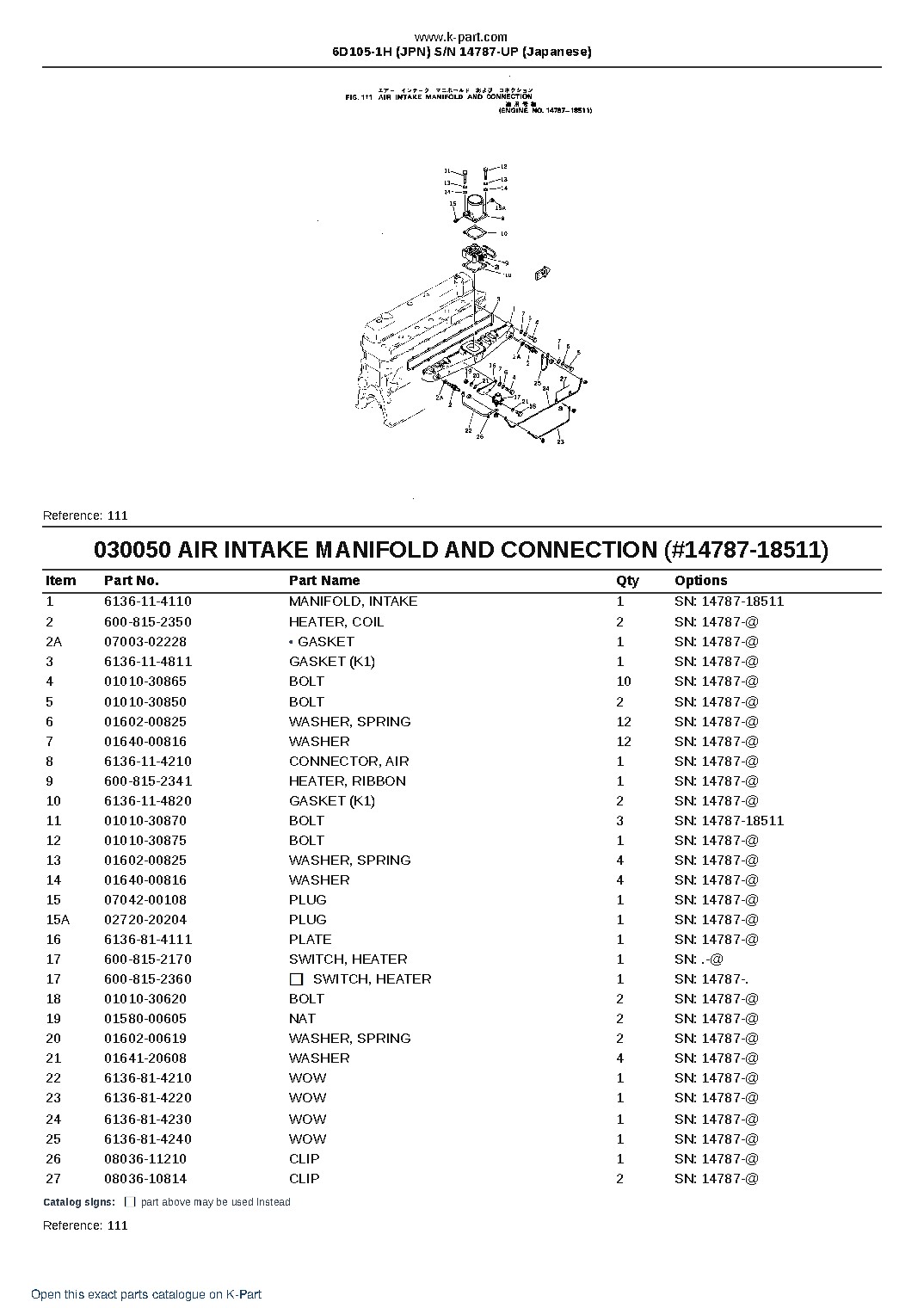 6D105-1H (JPN)  S/N 14787-UP (Japanese) – sample page 6