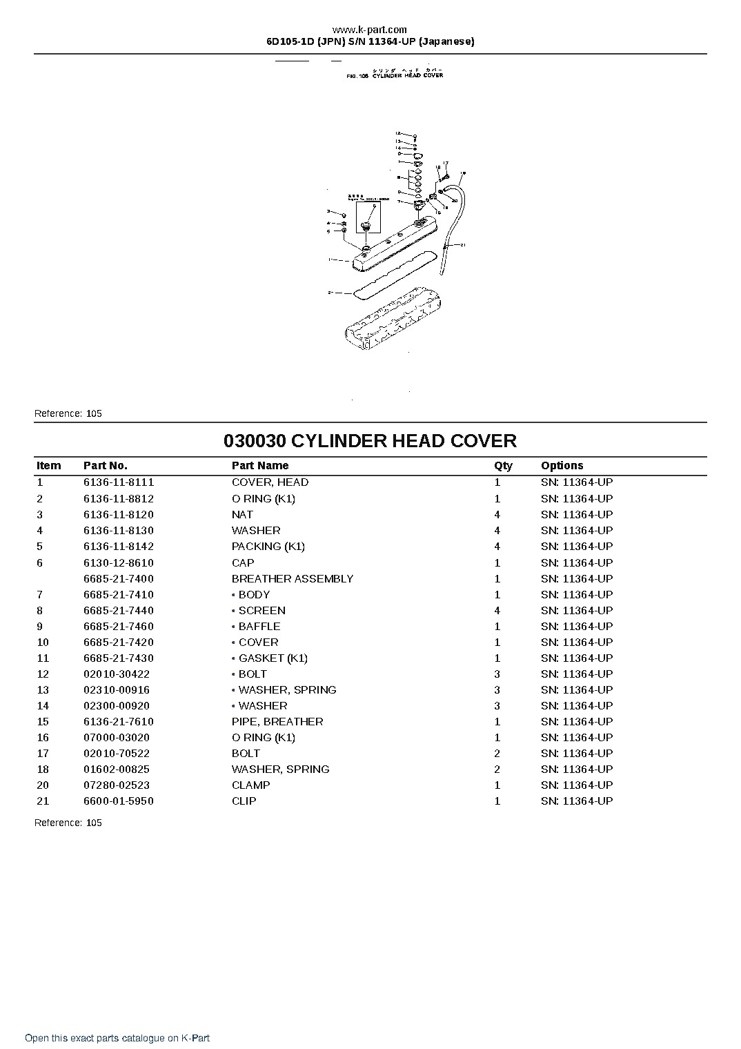 6D105-1D (JPN)  S/N 11364-UP (Japanese) – sample page 4