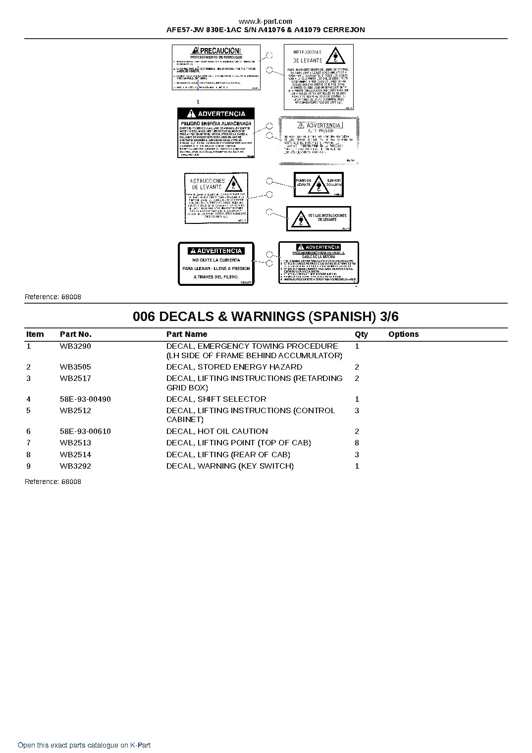 AFE57-JW 830E-1AC S/N A41076 & A41079 CERREJON – sample page 3 AFE57-JW 830E-1AC S/N A41076 & A41079 CERREJON – sample page 3