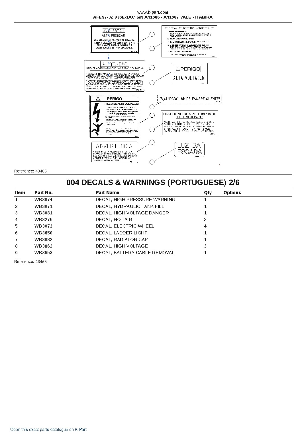 AFE57-JZ 830E-1AC S/N A41086 – A41087 VALE – ITABIRA – sample page 2 AFE57-JZ 830E-1AC S/N A41086 – A41087 VALE – ITABIRA – sample page 2