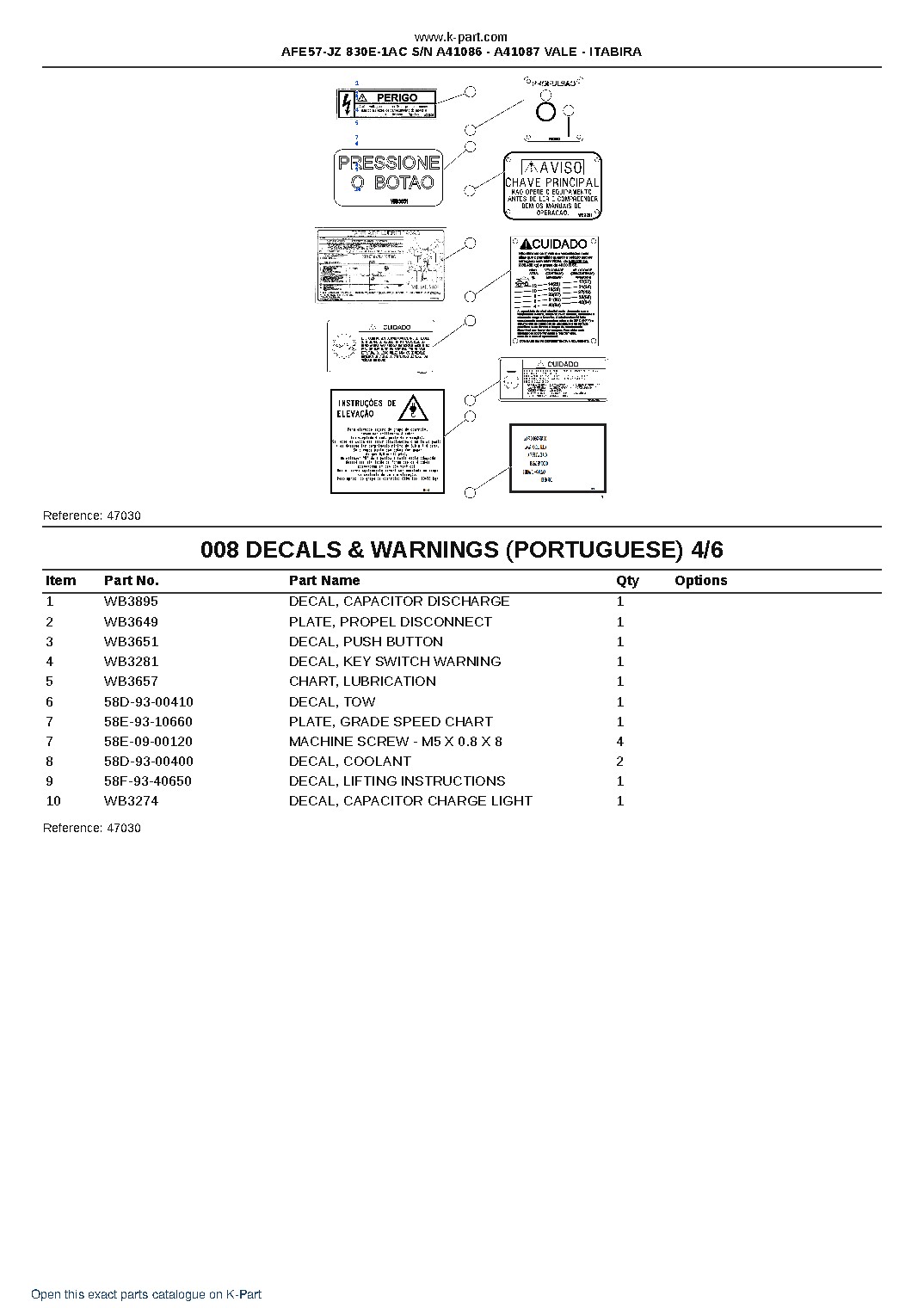 AFE57-JZ 830E-1AC S/N A41086 – A41087 VALE – ITABIRA – sample page 4 AFE57-JZ 830E-1AC S/N A41086 – A41087 VALE – ITABIRA – sample page 4