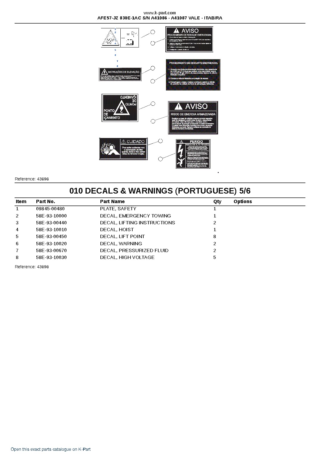 AFE57-JZ 830E-1AC S/N A41086 – A41087 VALE – ITABIRA – sample page 5 AFE57-JZ 830E-1AC S/N A41086 – A41087 VALE – ITABIRA – sample page 5