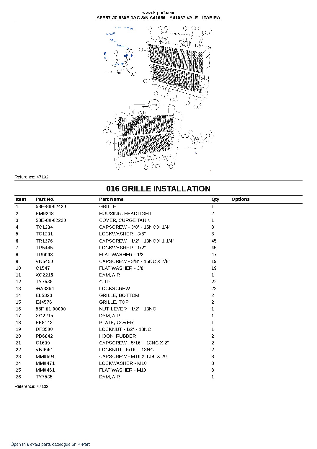 AFE57-JZ 830E-1AC S/N A41086 – A41087 VALE – ITABIRA – sample page 8 AFE57-JZ 830E-1AC S/N A41086 – A41087 VALE – ITABIRA – sample page 8