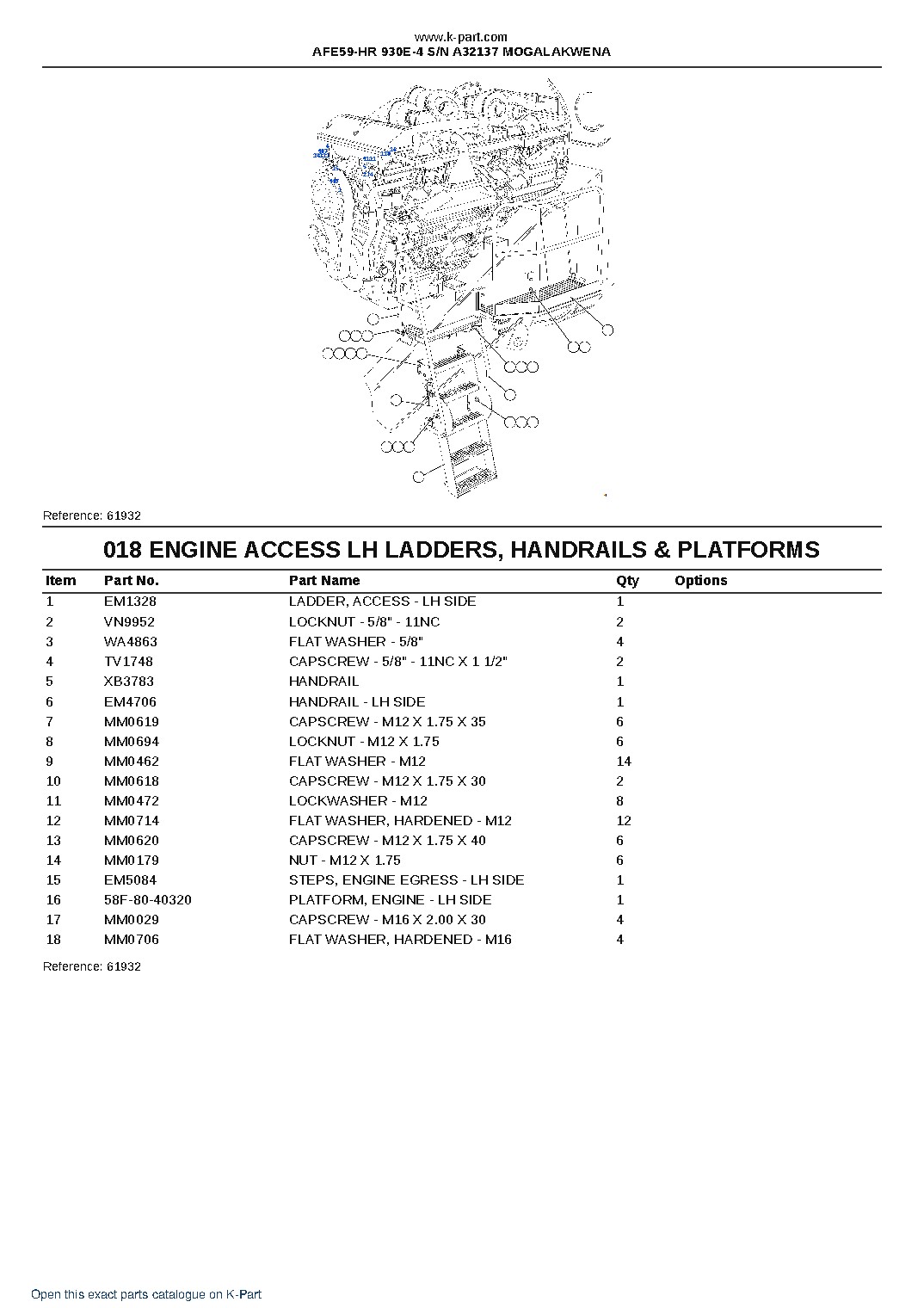 AFE59-HR 930E-4 S/N A32137  MOGALAKWENA – sample page 9