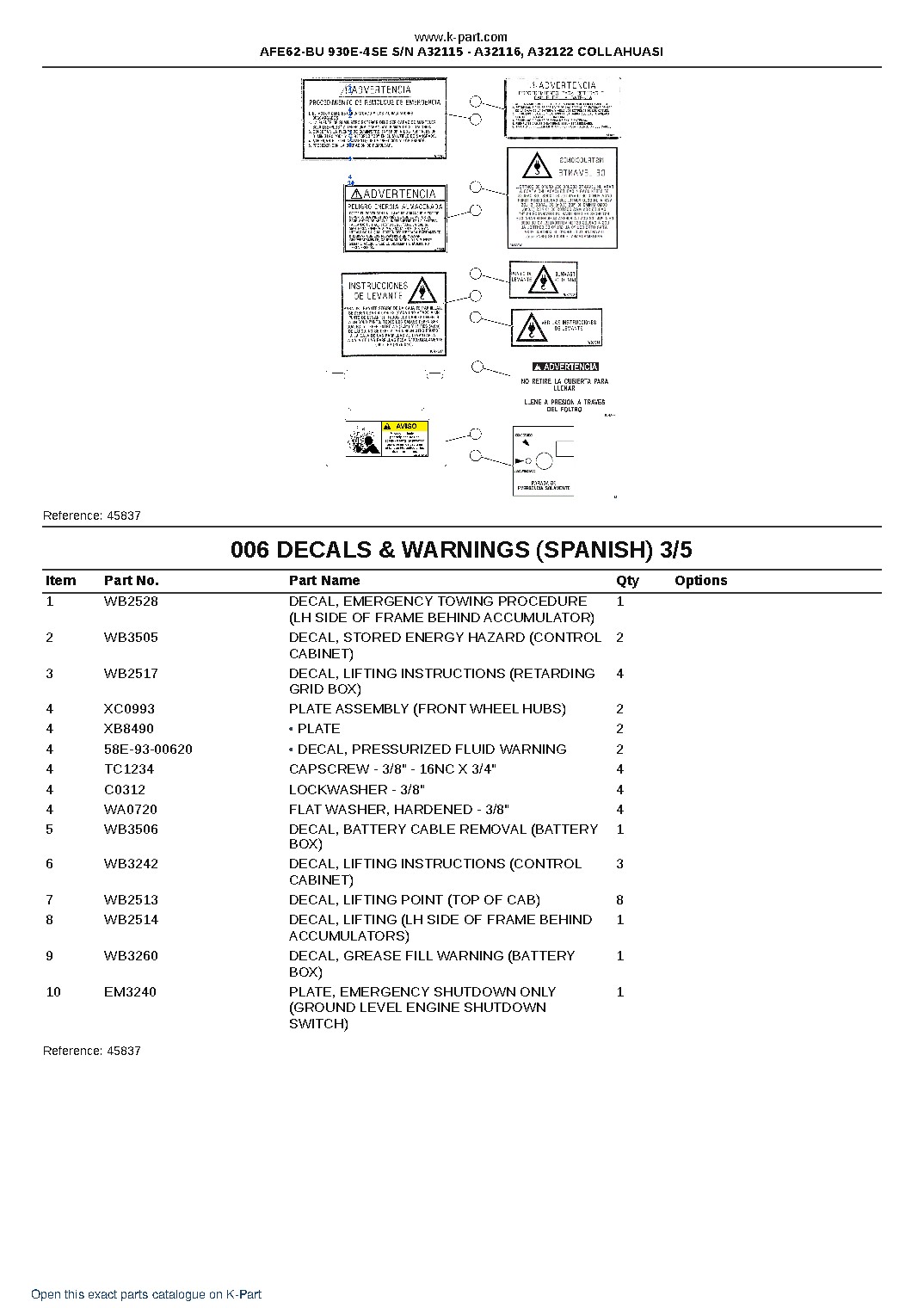 AFE62-BU 930E-4SE S/N A32115 – A32116, A32122  COLLAHUASI – sample page 3
