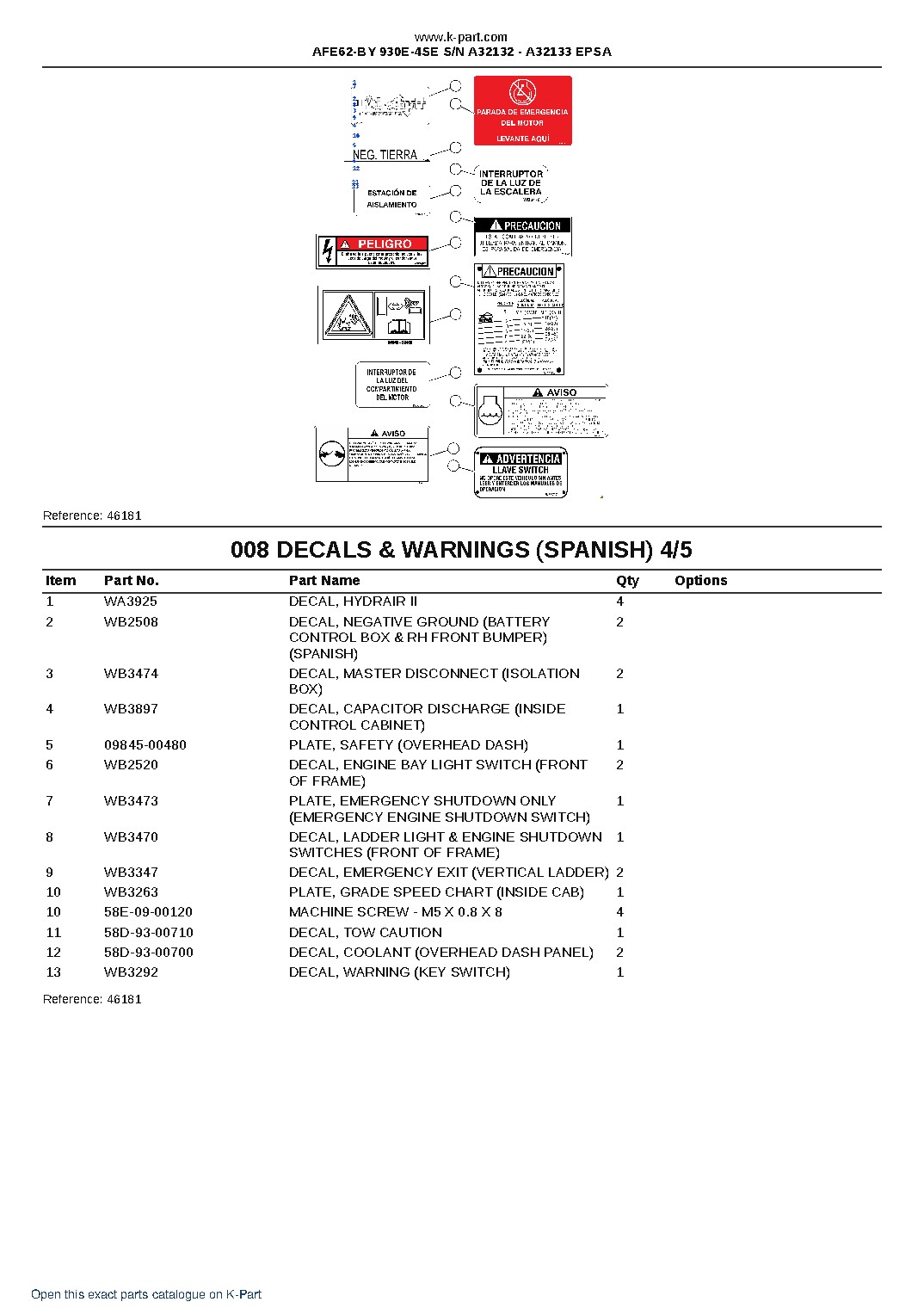 AFE62-BY 930E-4SE S/N A32132 – A32133  EPSA – sample page 4