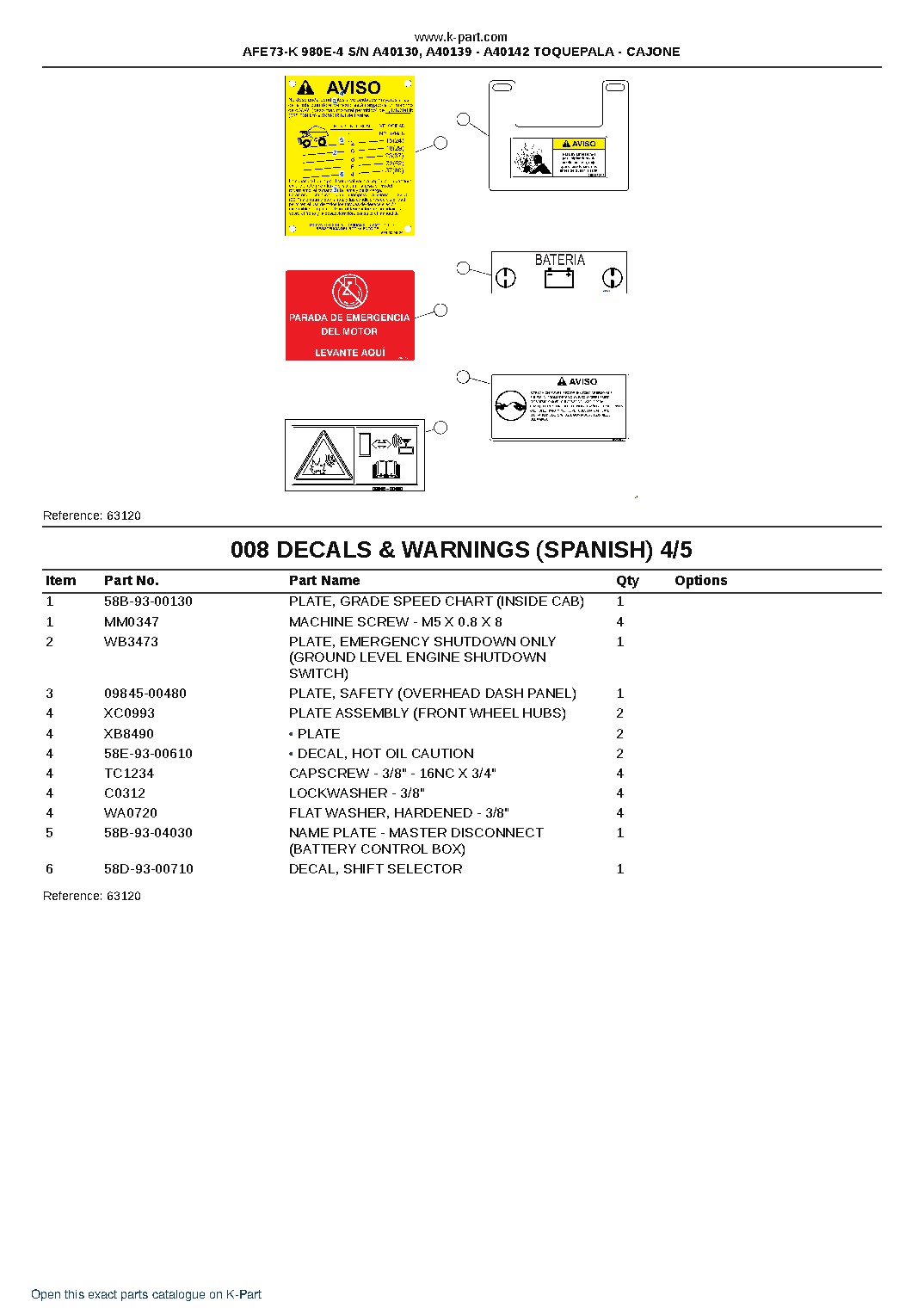 AFE73-K 980E-4 S/N A40130, A40139 – A40142  TOQUEPALA – CAJONE – sample page 4
