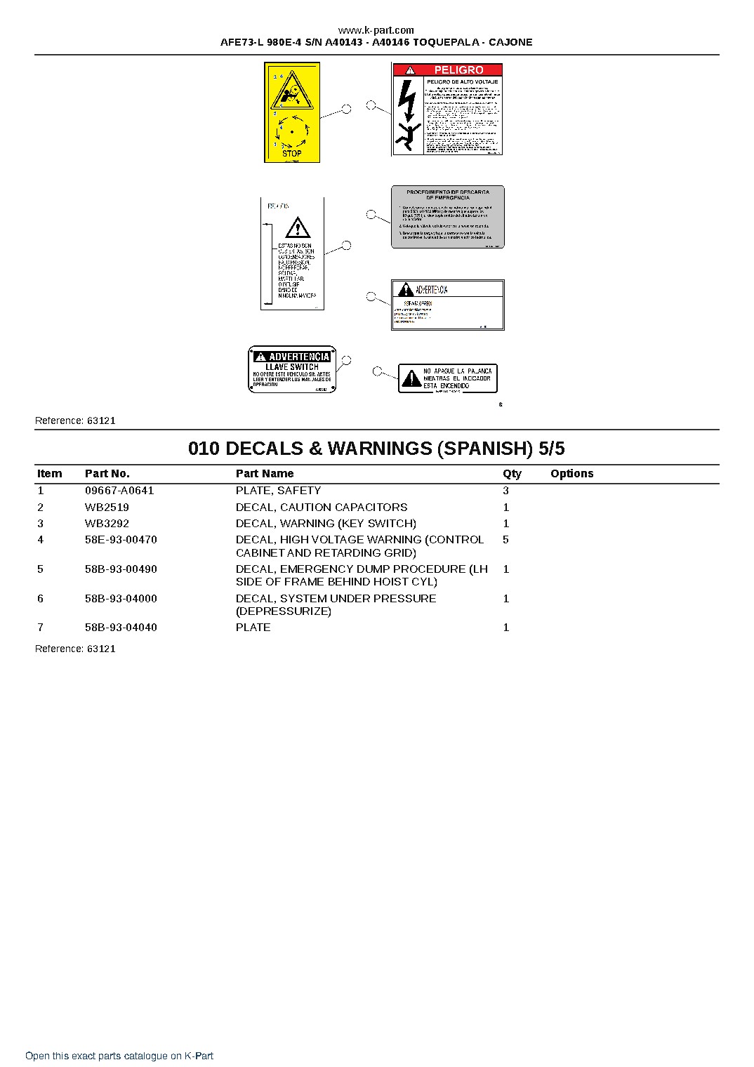 AFE73-L 980E-4 S/N A40143 – A40146  TOQUEPALA – CAJONE – sample page 5
