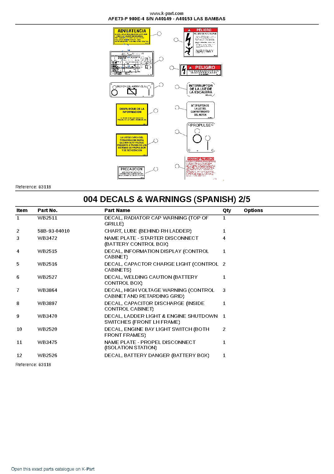AFE73-P 980E-4 S/N A40149 – A40153  LAS BAMBAS – sample page 2