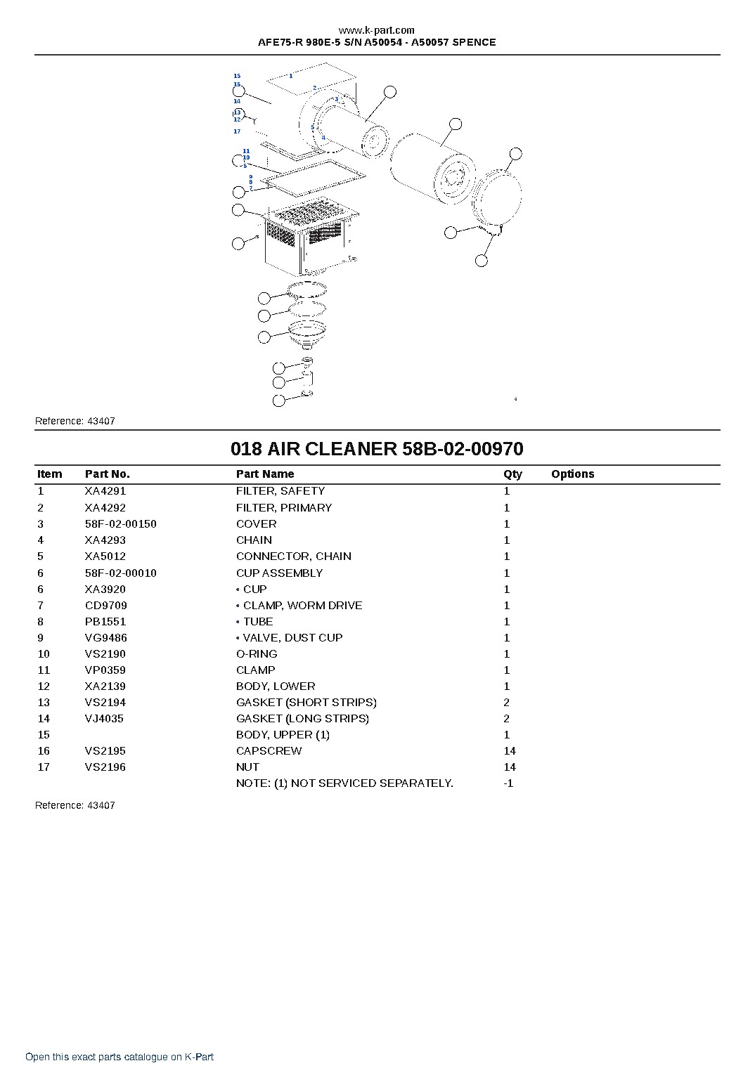 AFE75-R 980E-5 S/N A50054 – A50057  SPENCE – sample page 10