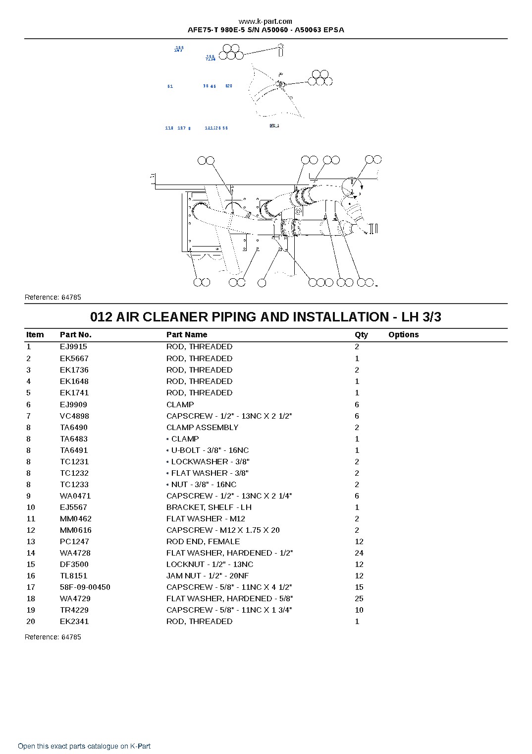 AFE75-T 980E-5 S/N A50060 – A50063  EPSA – sample page 6