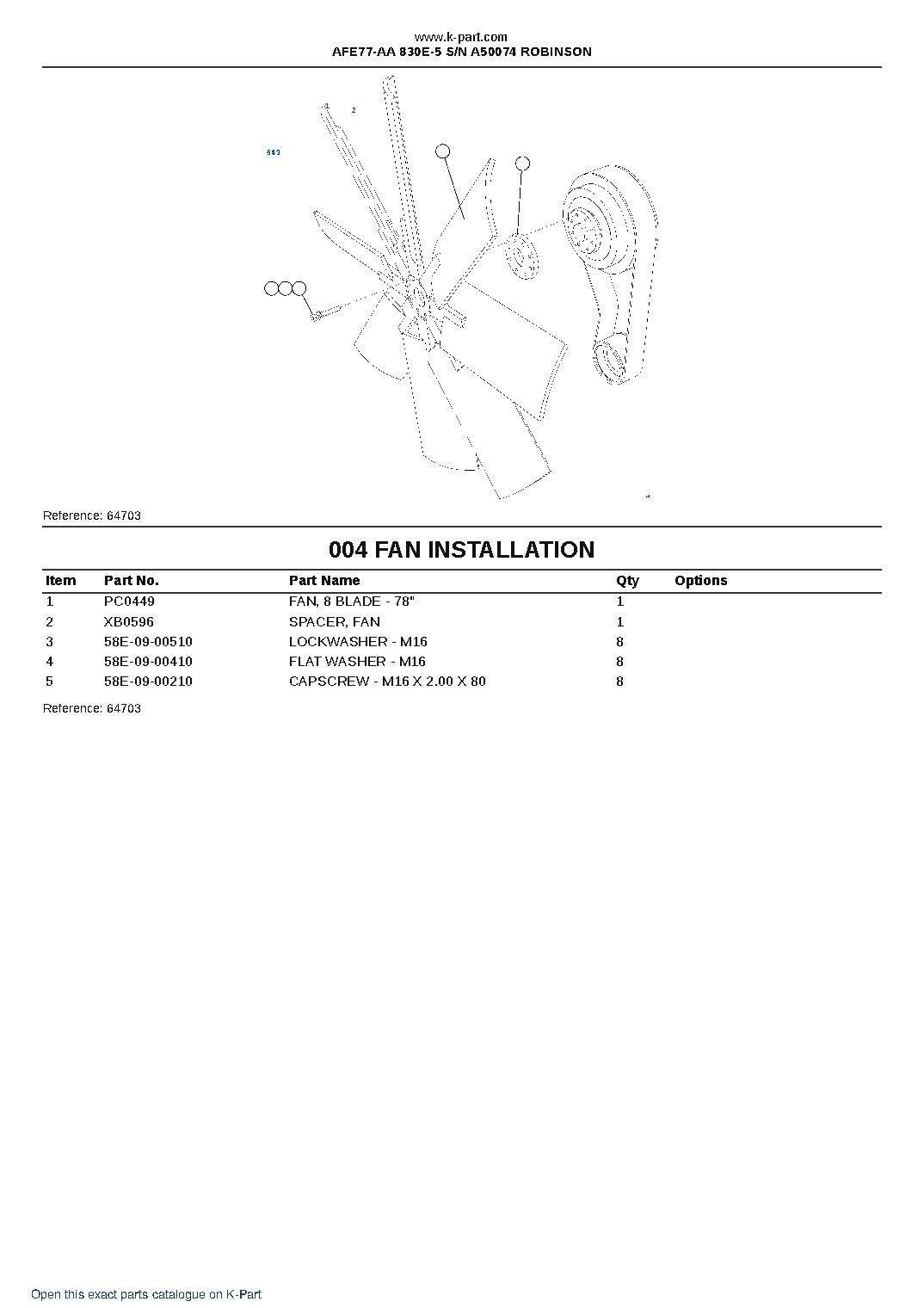 AFE77-AA 830E-5 S/N A50074  ROBINSON – sample page 2