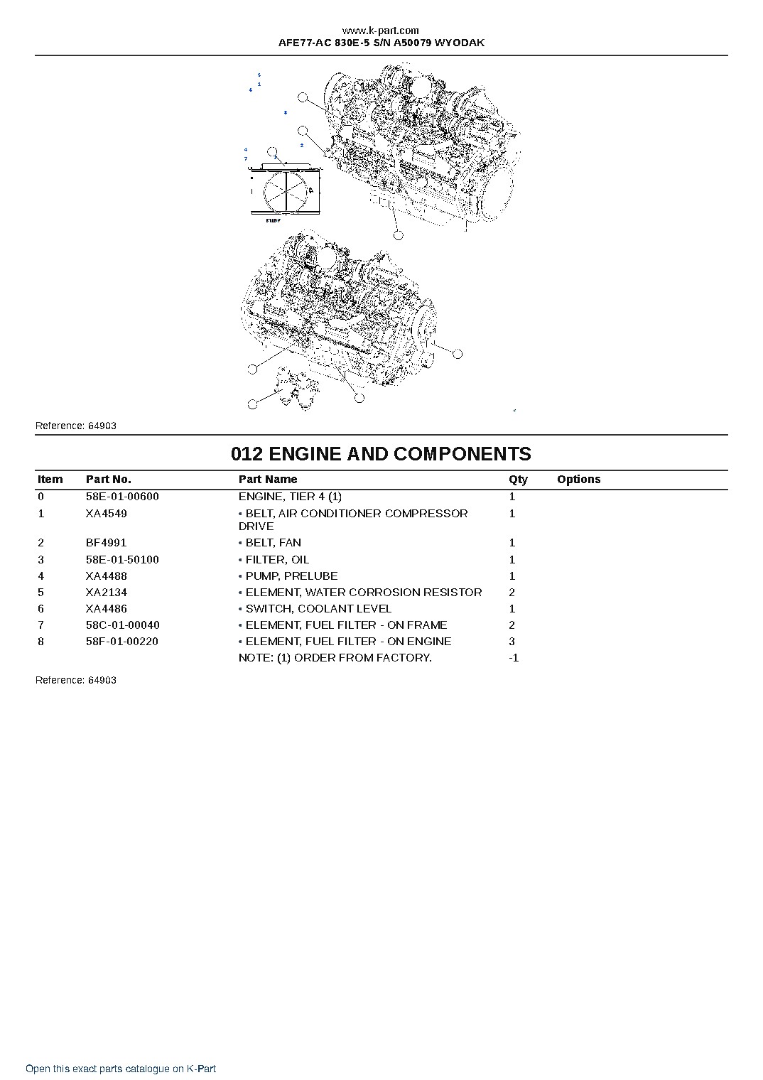 AFE77-AC 830E-5 S/N A50079 WYODAK – sample page 8 AFE77-AC 830E-5 S/N A50079 WYODAK – sample page 8