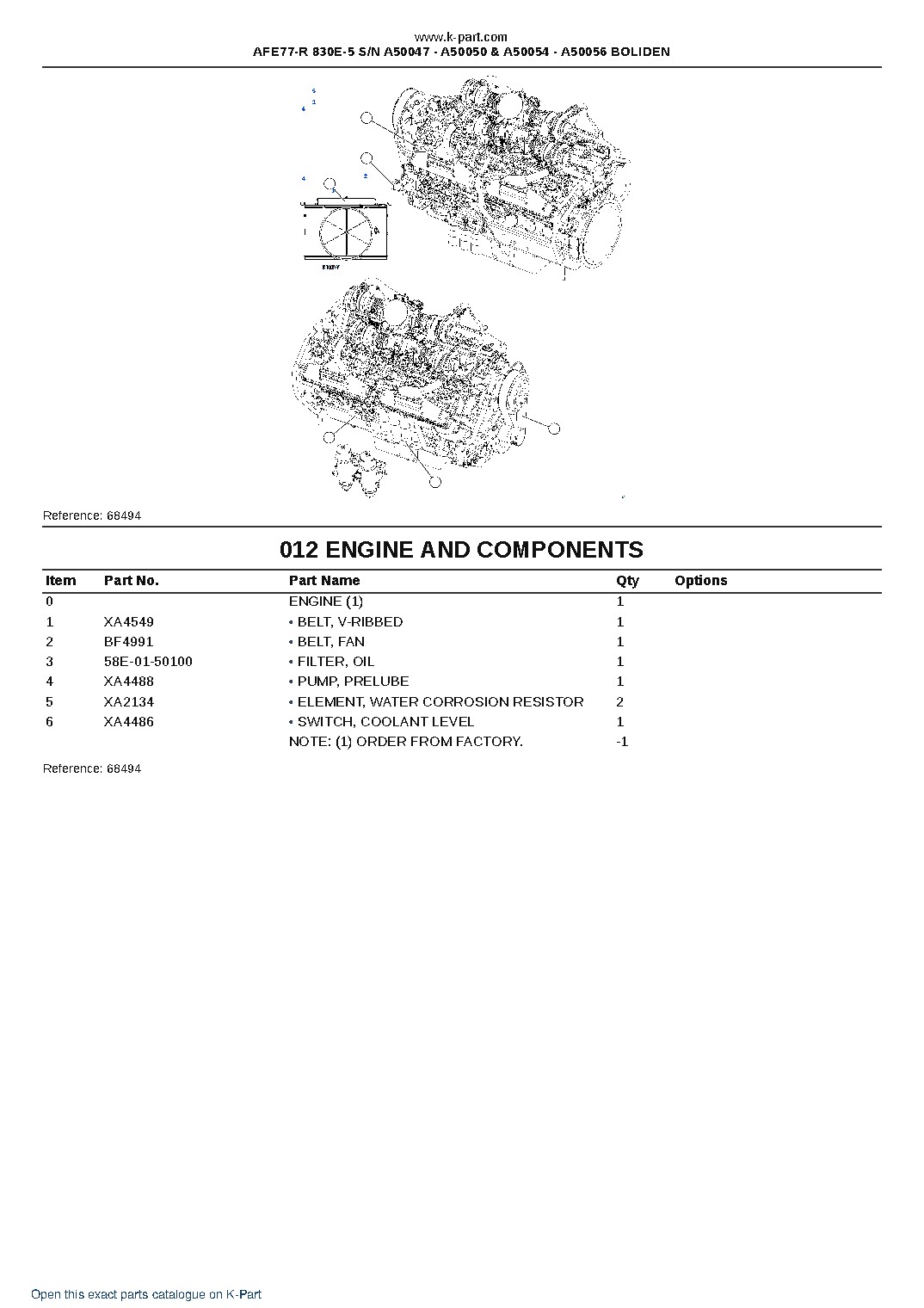 AFE77-R 830E-5 S/N A50047 – A50050 & A50054 – A50056 BOLIDEN – sample page 8 AFE77-R 830E-5 S/N A50047 – A50050 & A50054 – A50056 BOLIDEN – sample page 8