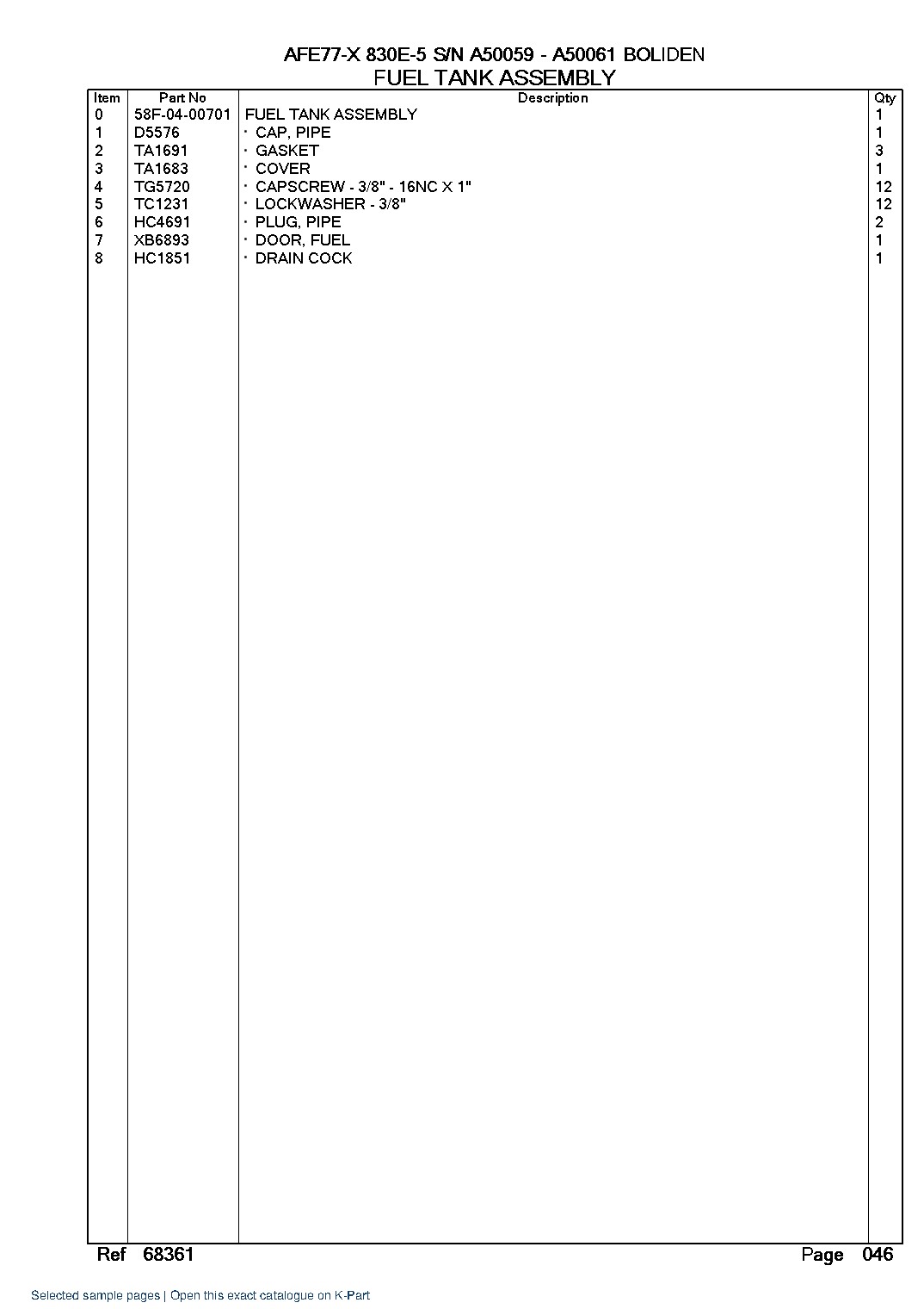 AFE77-X 830E-5 S/N A50059 – A50061 BOLIDEN – sample page 10