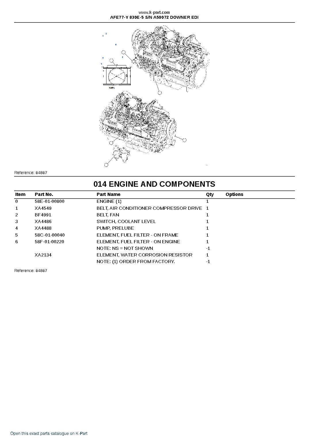 AFE77-Y 830E-5 S/N A50072  DOWNER EDI – sample page 8