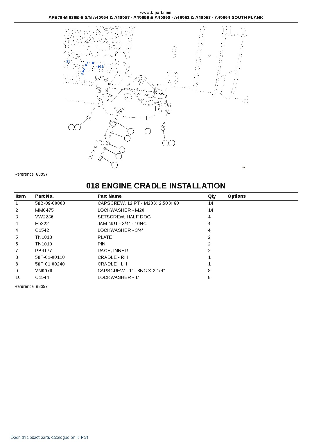 AFE78-M 930E-5 S/N A40054 & A40057 – A40058 & A40060 – A40061 & A40063 – A40064  SOUTH FLANK – sample page 10