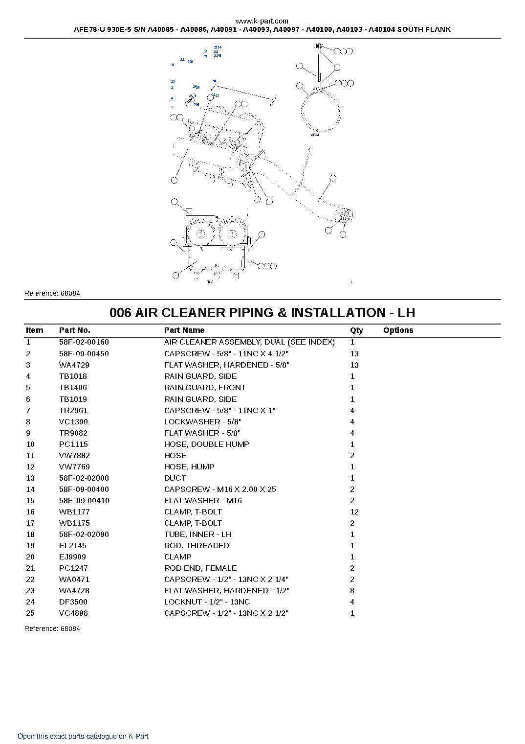 AFE78-U 930E-5 S/N A40085 – A40086, A40091 – A40093, A40097 – A40100, A40103 – A40104 SOUTH FLANK – sample page 3 AFE78-U 930E-5 S/N A40085 – A40086, A40091 – A40093, A40097 – A40100, A40103 – A40104 SOUTH FLANK – sample page 3