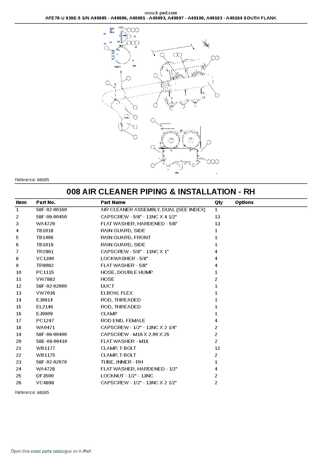 AFE78-U 930E-5 S/N A40085 – A40086, A40091 – A40093, A40097 – A40100, A40103 – A40104 SOUTH FLANK – sample page 4 AFE78-U 930E-5 S/N A40085 – A40086, A40091 – A40093, A40097 – A40100, A40103 – A40104 SOUTH FLANK – sample page 4