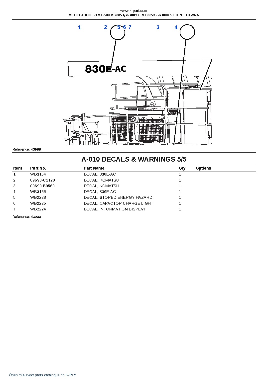 AFE81-L 830E-1AT S/N A30053, A30057, A30059 – A30065  HOPE DOWNS – sample page 5