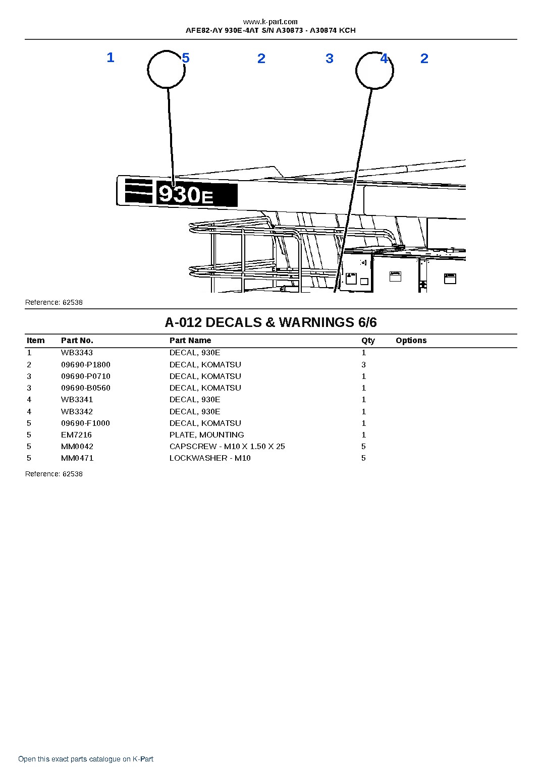 AFE82-AY 930E-4AT S/N A30873 – A30874  KCH – sample page 6