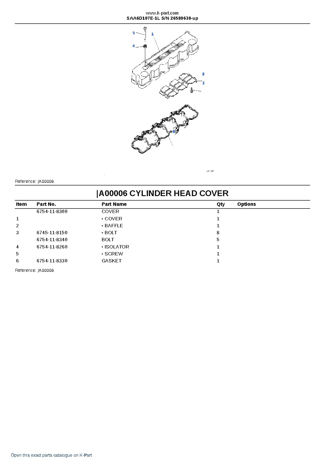 SAA6D107E-1L S/N 26580638-up – sample page 5 SAA6D107E-1L S/N 26580638-up – sample page 5