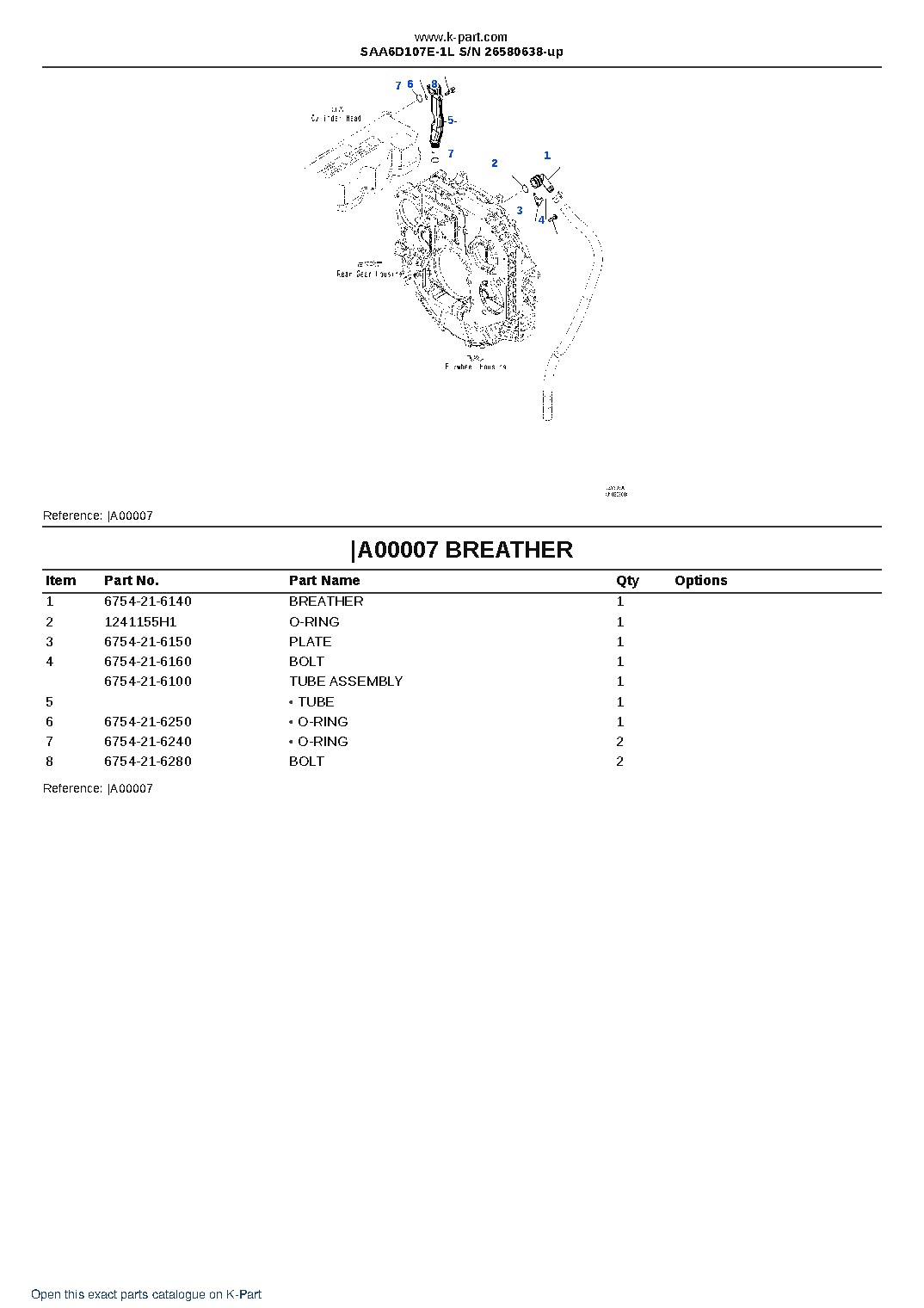 SAA6D107E-1L S/N 26580638-up – sample page 6 SAA6D107E-1L S/N 26580638-up – sample page 6