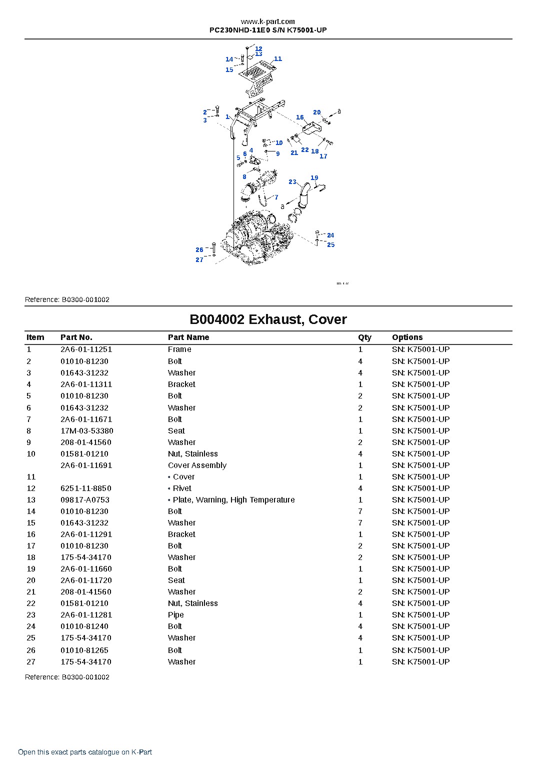 PC230NHD-11E0 S/N K75001-UP – sample page 9 PC230NHD-11E0 S/N K75001-UP – sample page 9