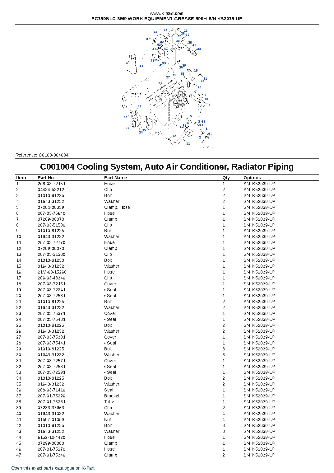 PC350NLC-8M0 WORK EQUIPMENT GREASE 500H S/N K52039-UP – sample page 10 PC350NLC-8M0 WORK EQUIPMENT GREASE 500H S/N K52039-UP – sample page 10
