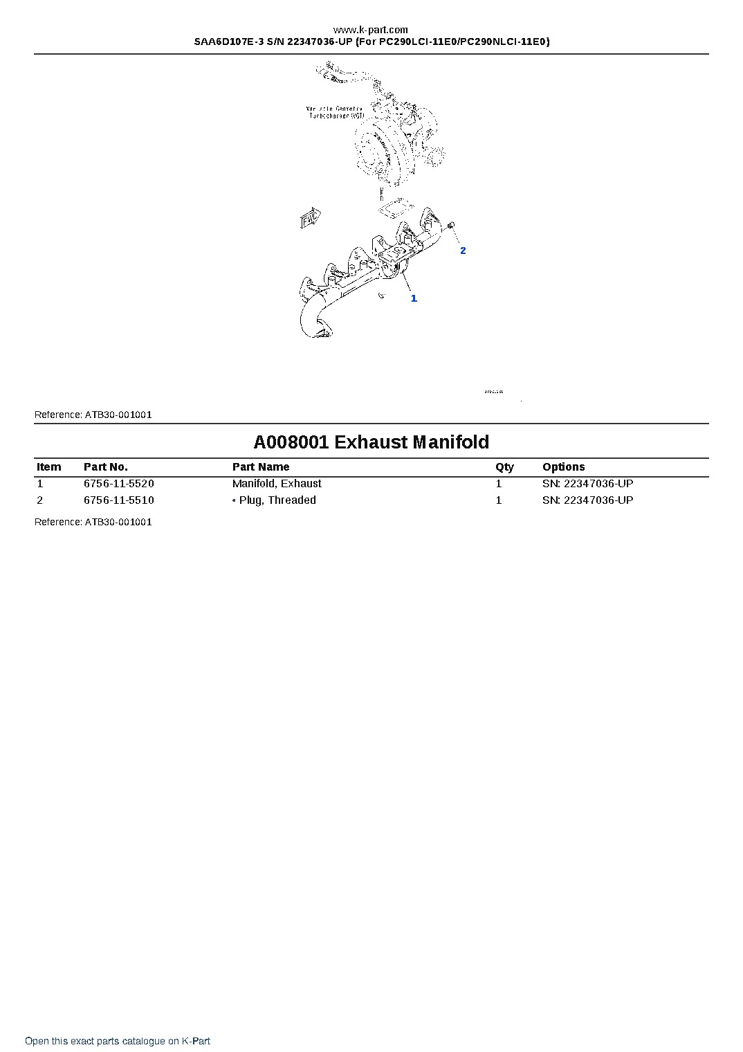 SAA6D107E-3 S/N 22347036-UP (For PC290LCI-11E0/PC290NLCI-11E0) – sample page 8