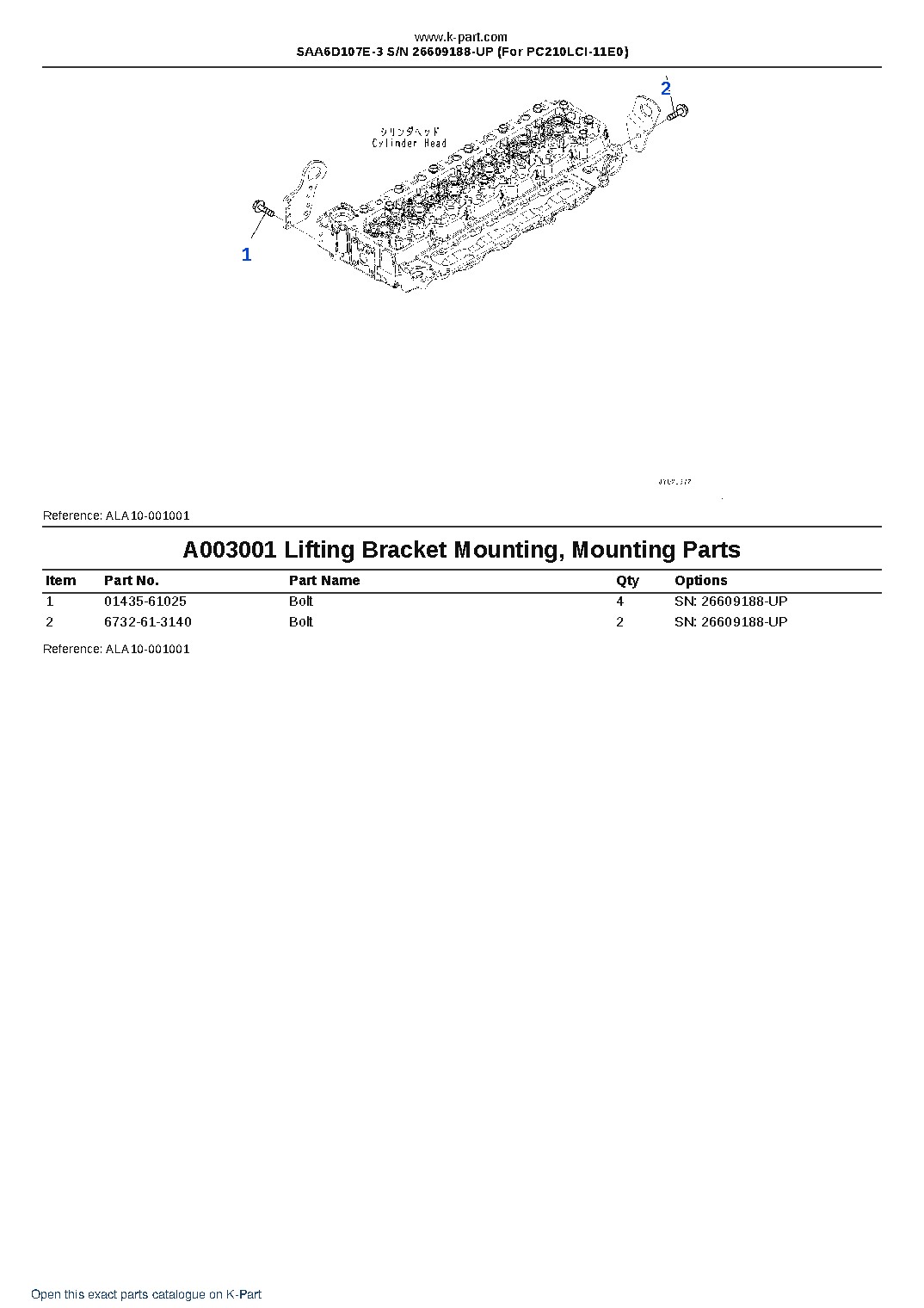 SAA6D107E-3 S/N 26609188-UP (For PC210LCI-11E0) – sample page 3 SAA6D107E-3 S/N 26609188-UP (For PC210LCI-11E0) – sample page 3