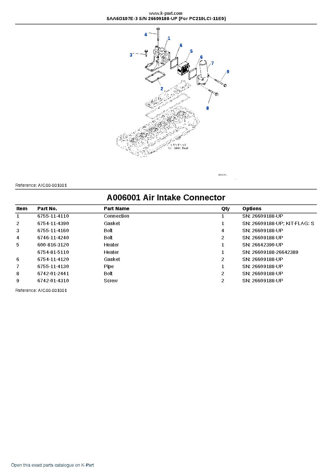 SAA6D107E-3 S/N 26609188-UP (For PC210LCI-11E0) – sample page 6 SAA6D107E-3 S/N 26609188-UP (For PC210LCI-11E0) – sample page 6