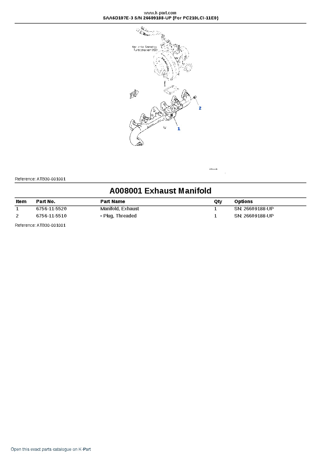 SAA6D107E-3 S/N 26609188-UP (For PC210LCI-11E0) – sample page 8 SAA6D107E-3 S/N 26609188-UP (For PC210LCI-11E0) – sample page 8