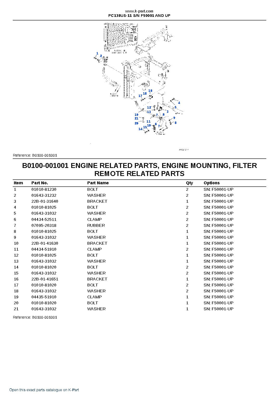 PC138US-11 S/N F50001 AND UP – sample page 2 PC138US-11 S/N F50001 AND UP – sample page 2