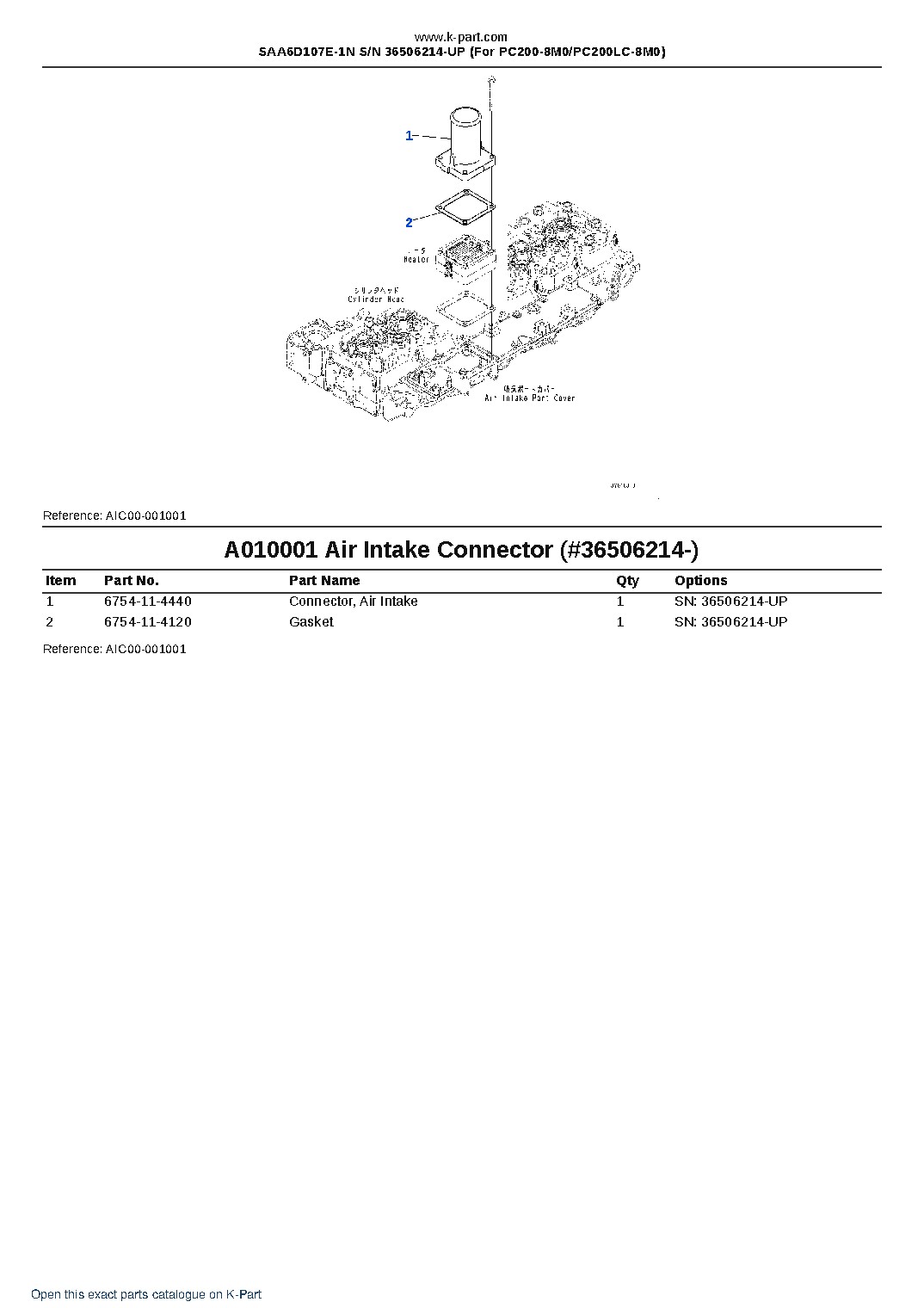 SAA6D107E-1N S/N 36506214-UP (For PC200-8M0/PC200LC-8M0) – sample page 8 SAA6D107E-1N S/N 36506214-UP (For PC200-8M0/PC200LC-8M0) – sample page 8